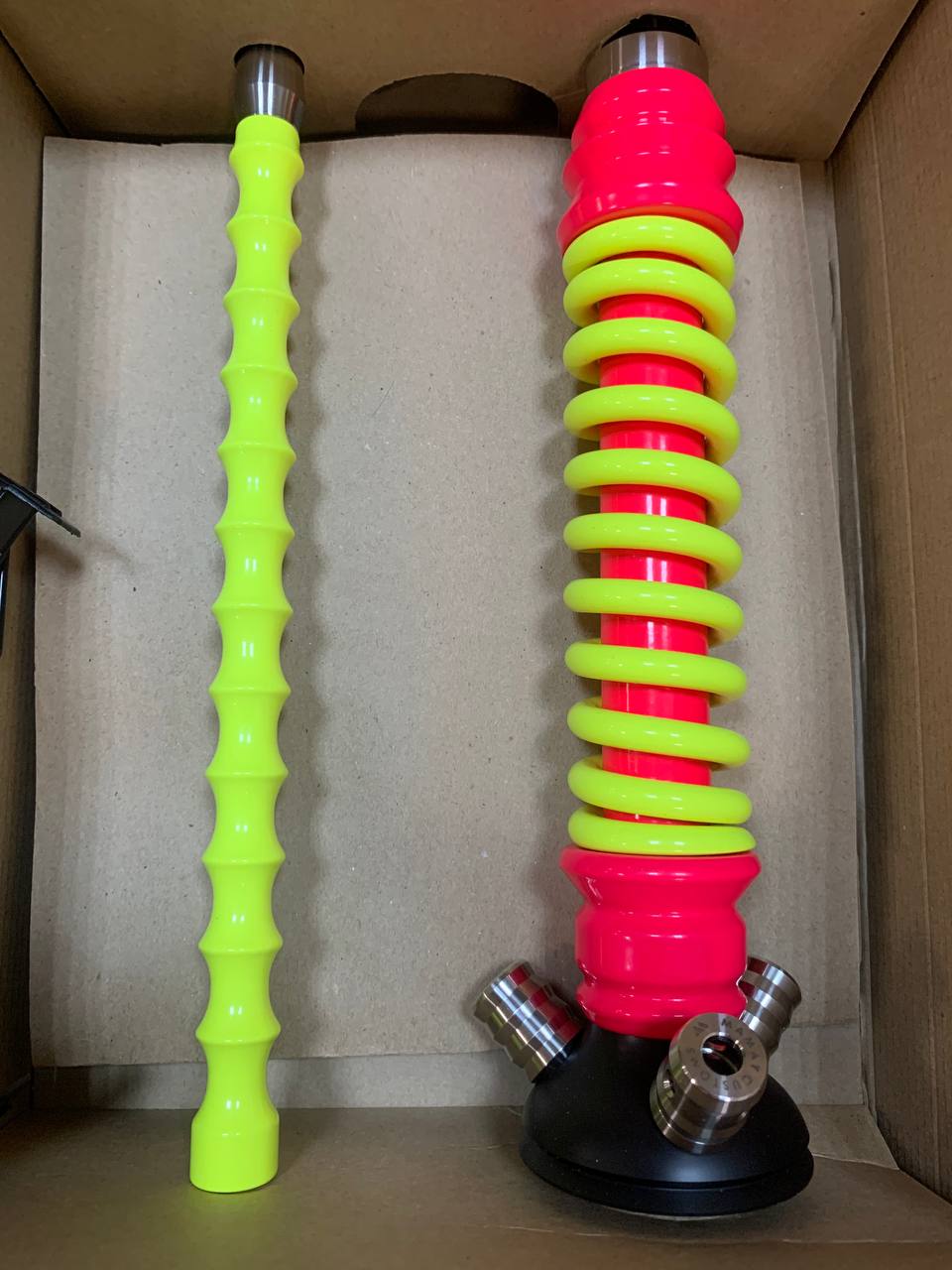 Кальян - Mamay - Coilovers Mini - ( Розовый флюр спираль - желтый флюр спираль ) 2.12