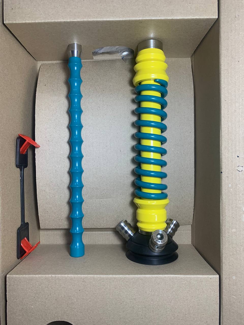 Кальян - Mamay - Coilovers Mini - ( Желтая шахта - морская волна спираль )