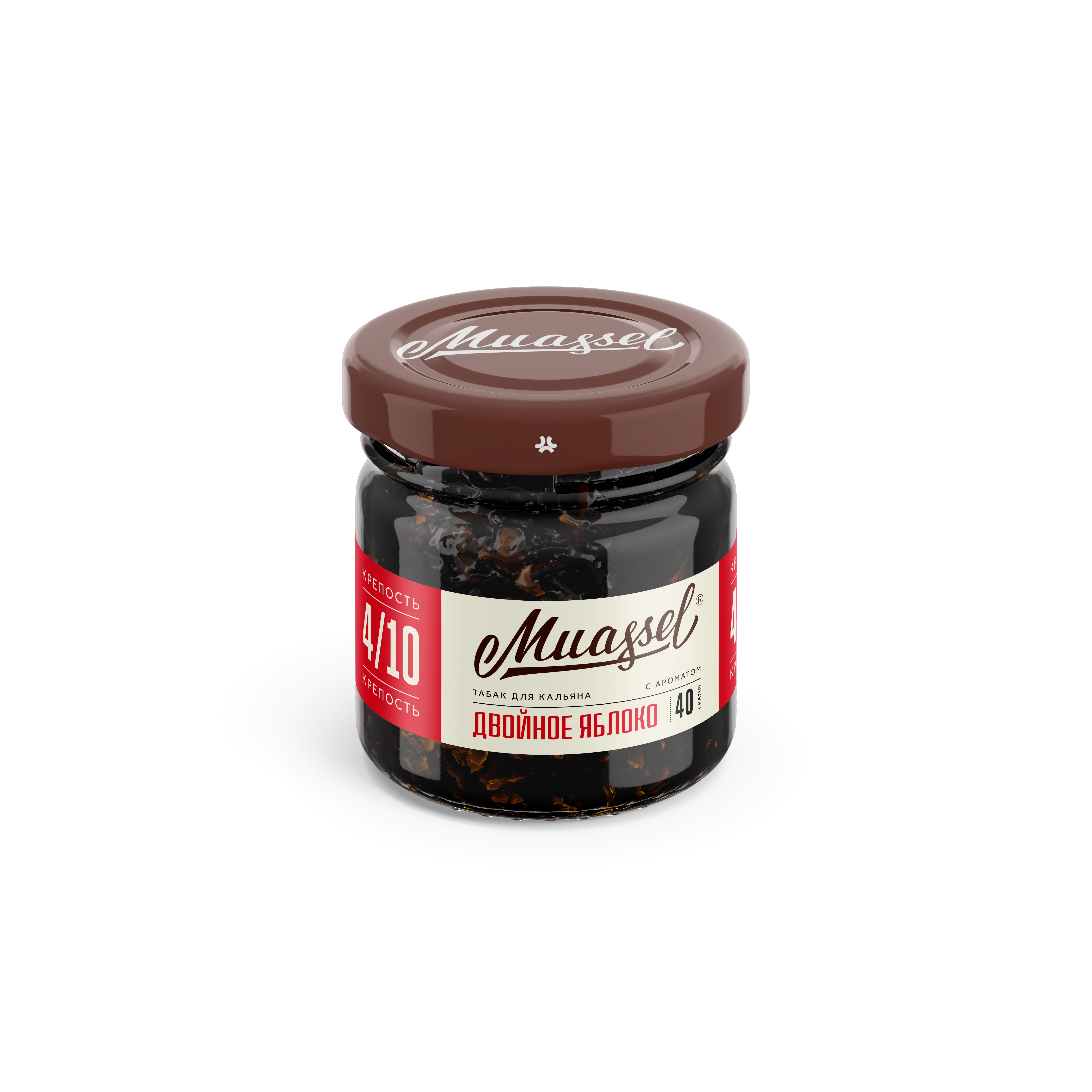 Табак для кальяна - Muassel medium 4/10 - Двойное яблоко ( с ароматом яблоко ) - 40 г