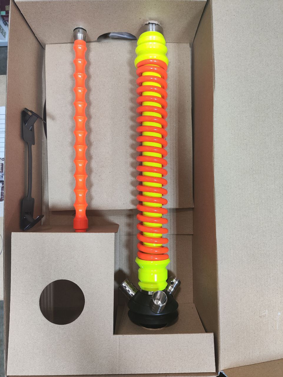 Кальян - Mamay - Coilovers - ( Желтый флюр шахта - оранжевый флюр спираль ) - 1.6