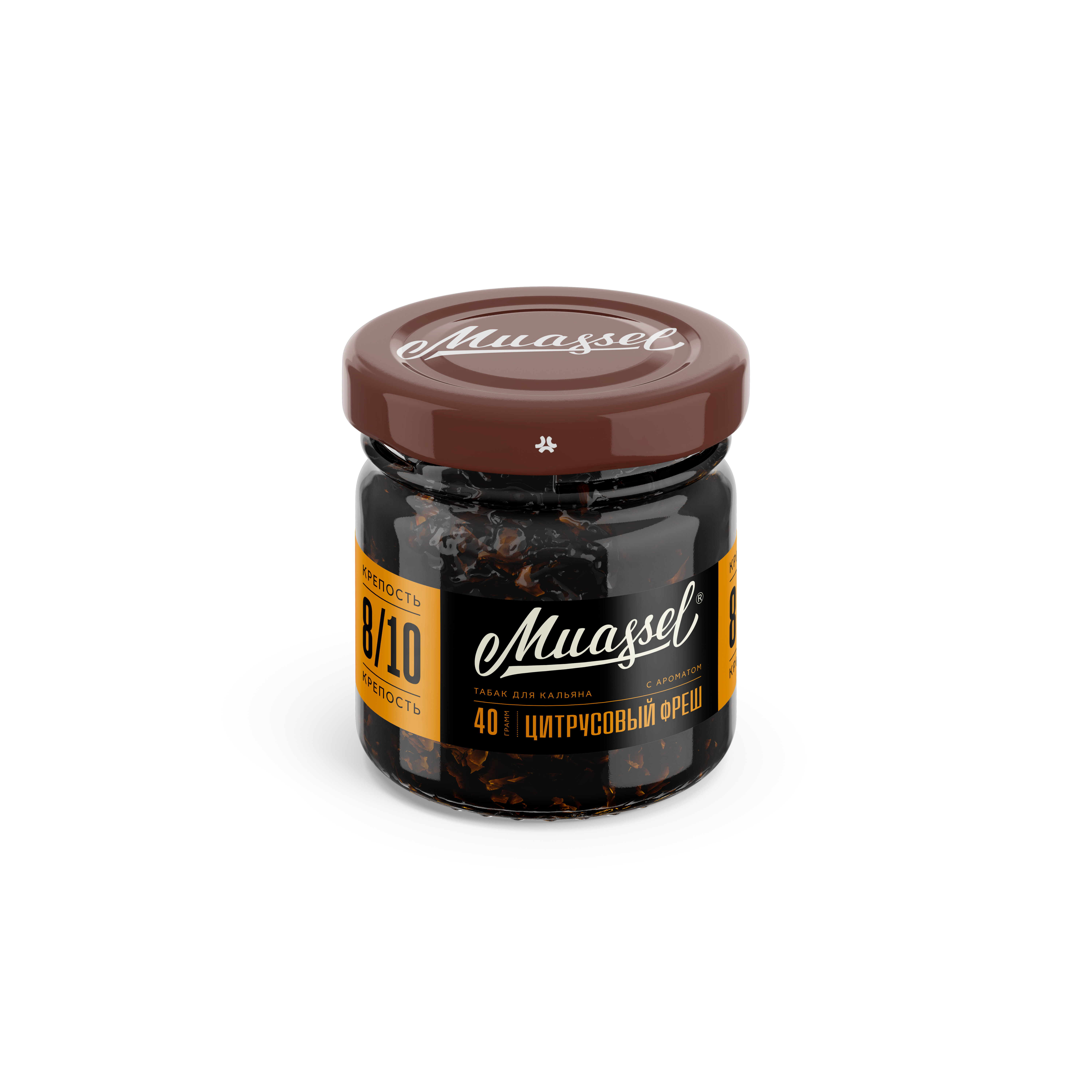 Табак для кальяна - Muassel extra strong 8/10 - Фреш цитрусовый ( с ароматом апельсин, лимон ) - 40 г