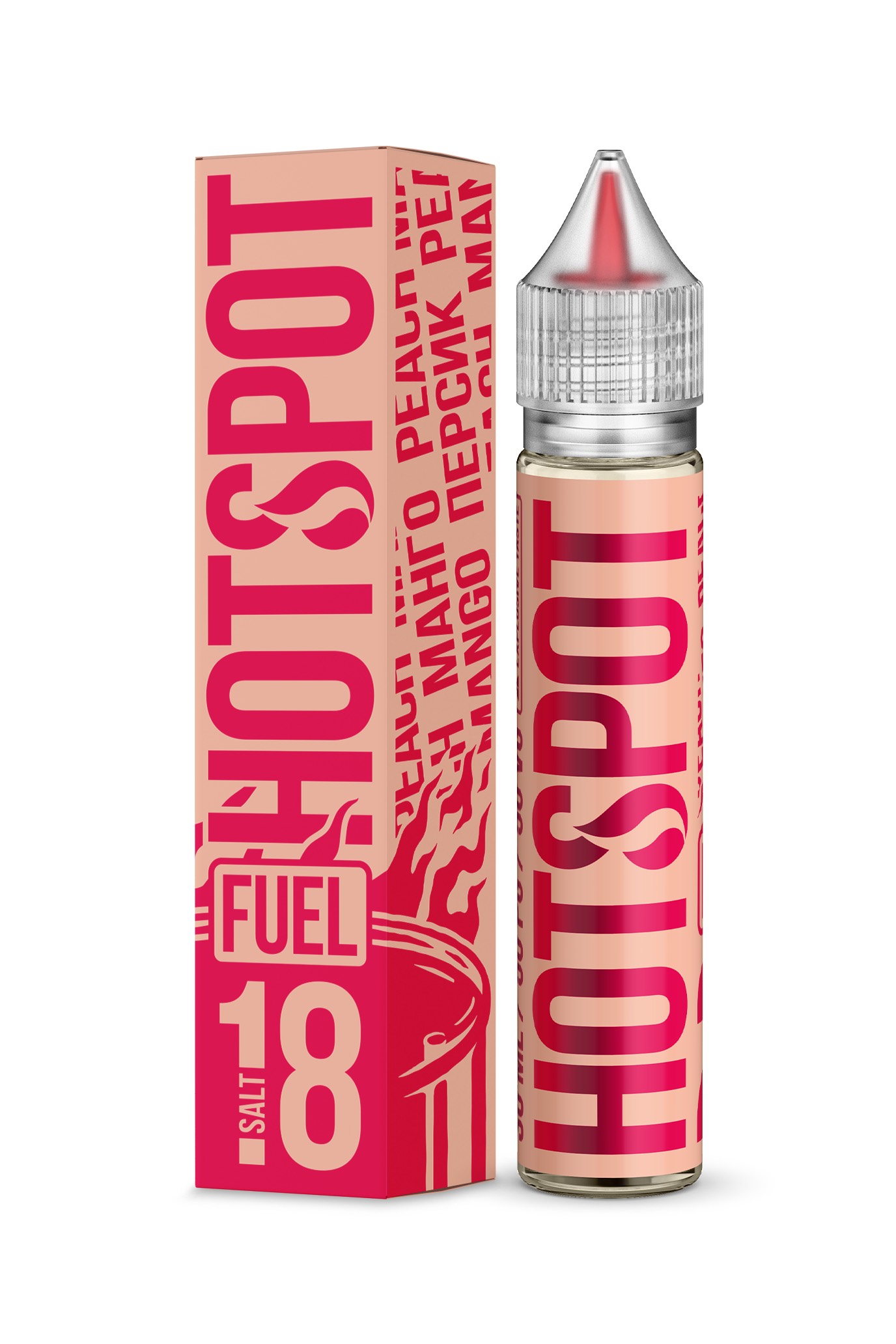 Жидкость - Hotspot Fuel - Salt 18 - Peach Mango - 30 ml