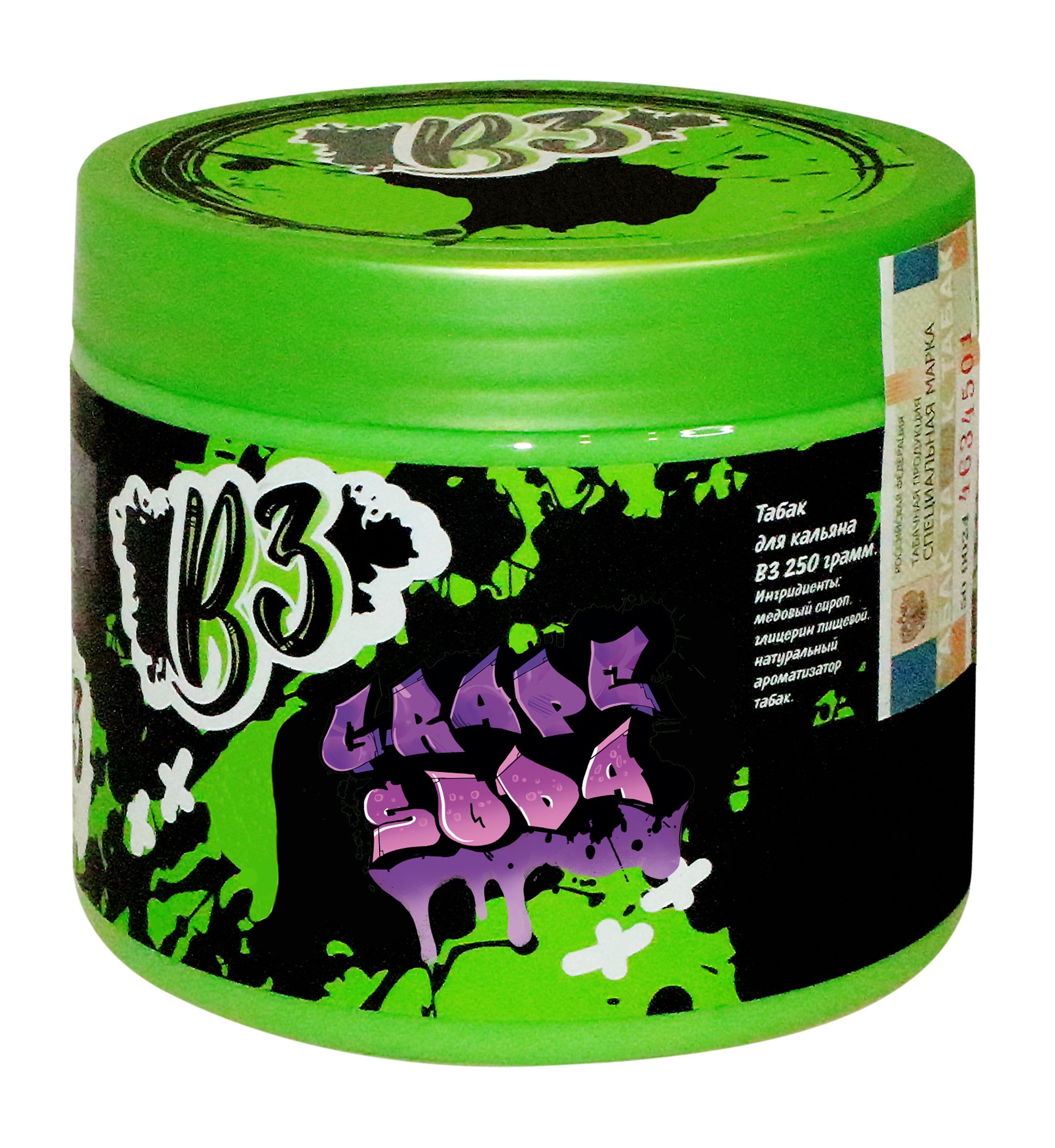 Табак для кальяна - B3 - Grape Soda ( с ароматом Виноградная газировка ) - 250 г