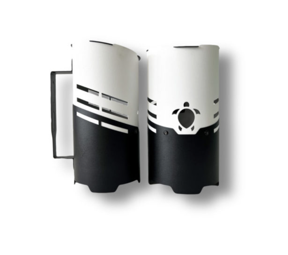 Колпак / ветровик для кальяна - Tortuga - Шелби ( черно белый )