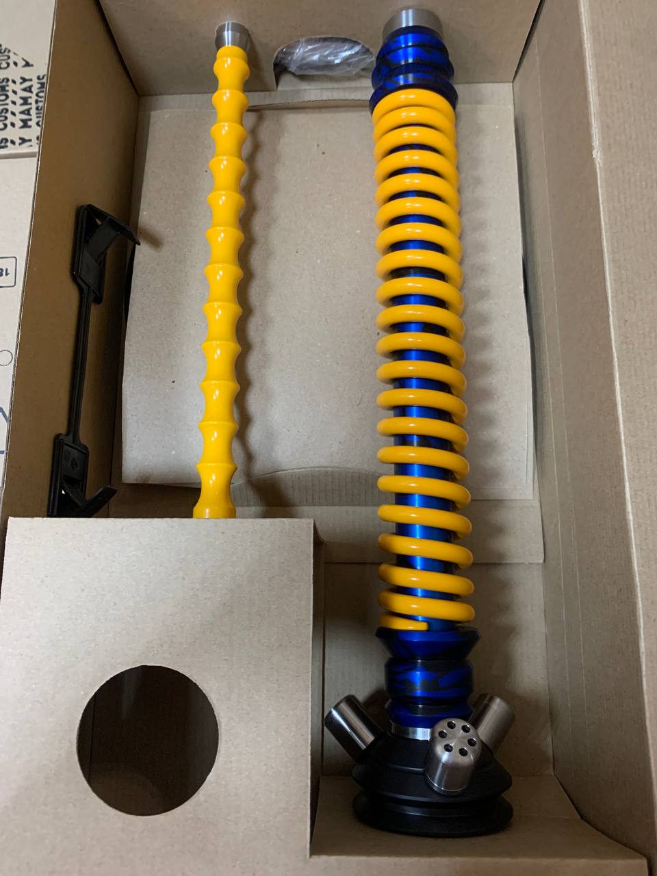 Кальян - Mamay - Coilovers ANOD - ( Синий Сплеш шахта - Желтый спираль ) - 5.1
