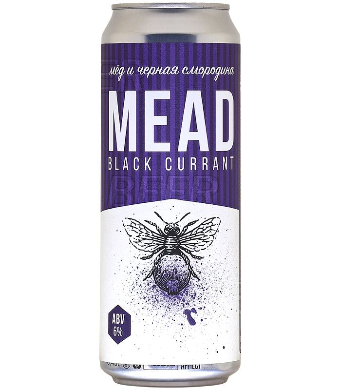 Медовуха - Степь и Ветер - Black Currant Mead (мёд и смородина) - 0,45 л ЖБ