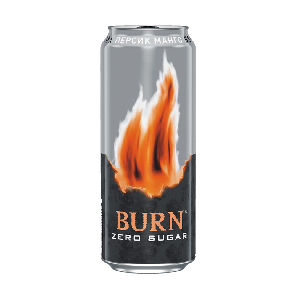 Энергетик - Burn - Персик-манго - 0,4л ЖБ (без сахара)