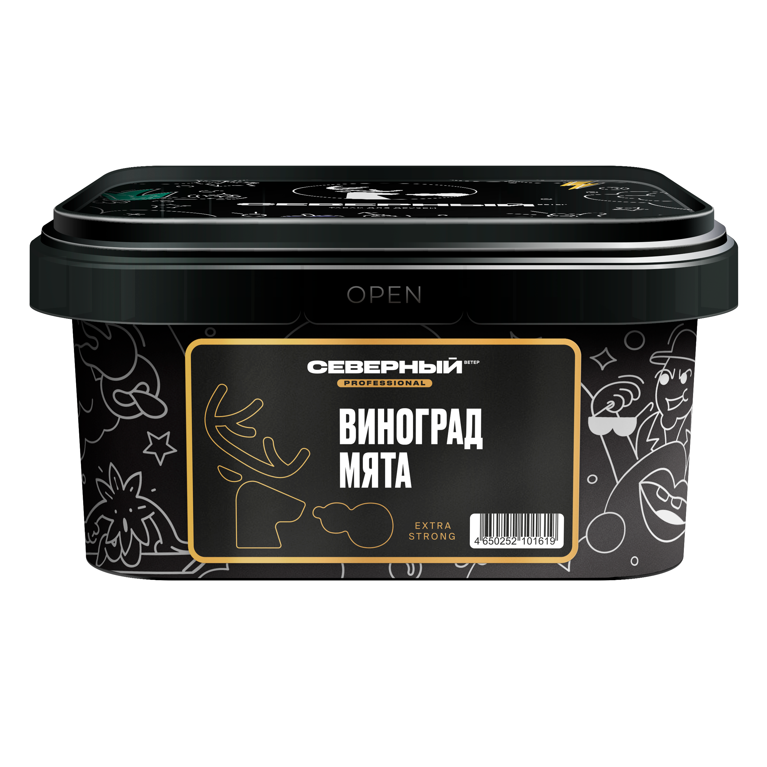 Табак для кальяна - Северный PRO - ВИНОГРАД МЯТА ( с ароматом виноград мята ) - 200 г