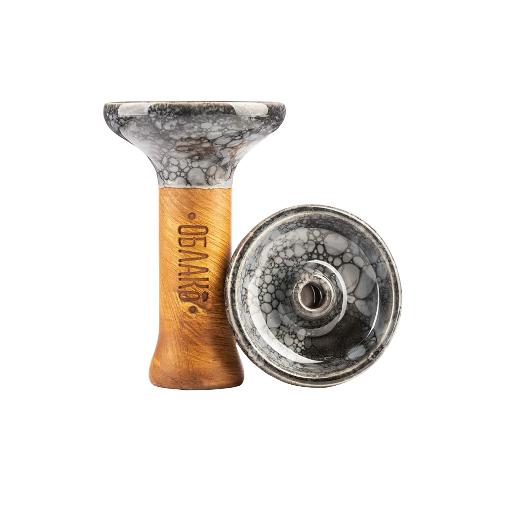 Чаша для кальяна - Облако - M - Phunnel Glaze - серо-белый мрамор ( фанэл )