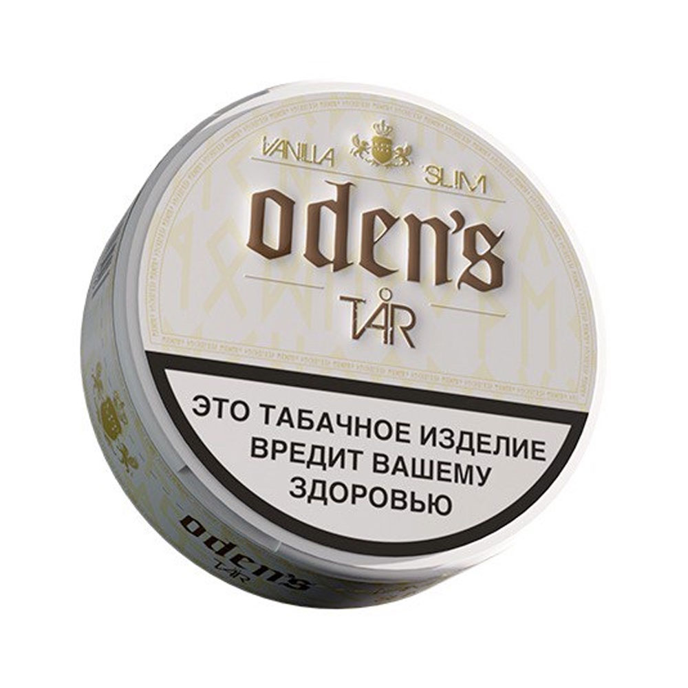 Жевательный табак - ODEN'S TAR -  VANILLA - White Dry SLIM - 10 г