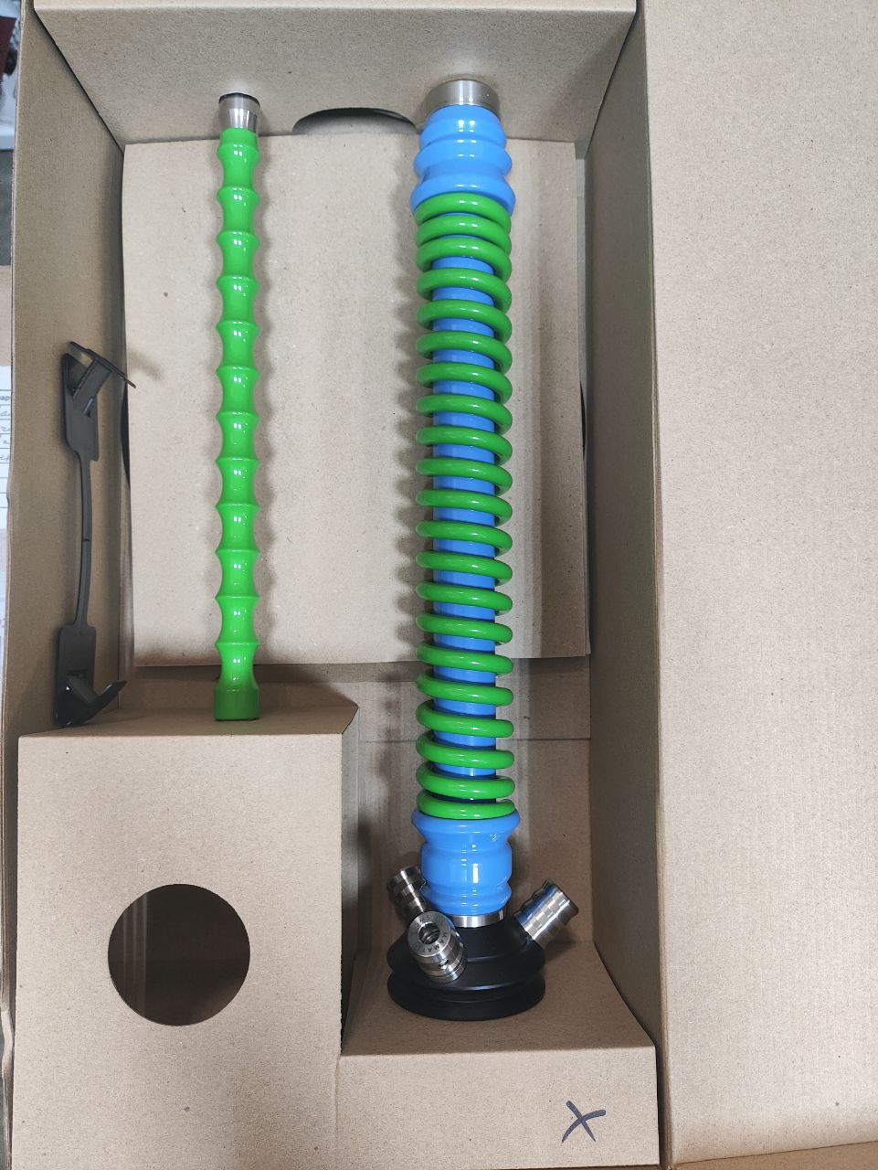 Кальян - Mamay - Coilovers - ( Голубая шахта - зеленая спираль )