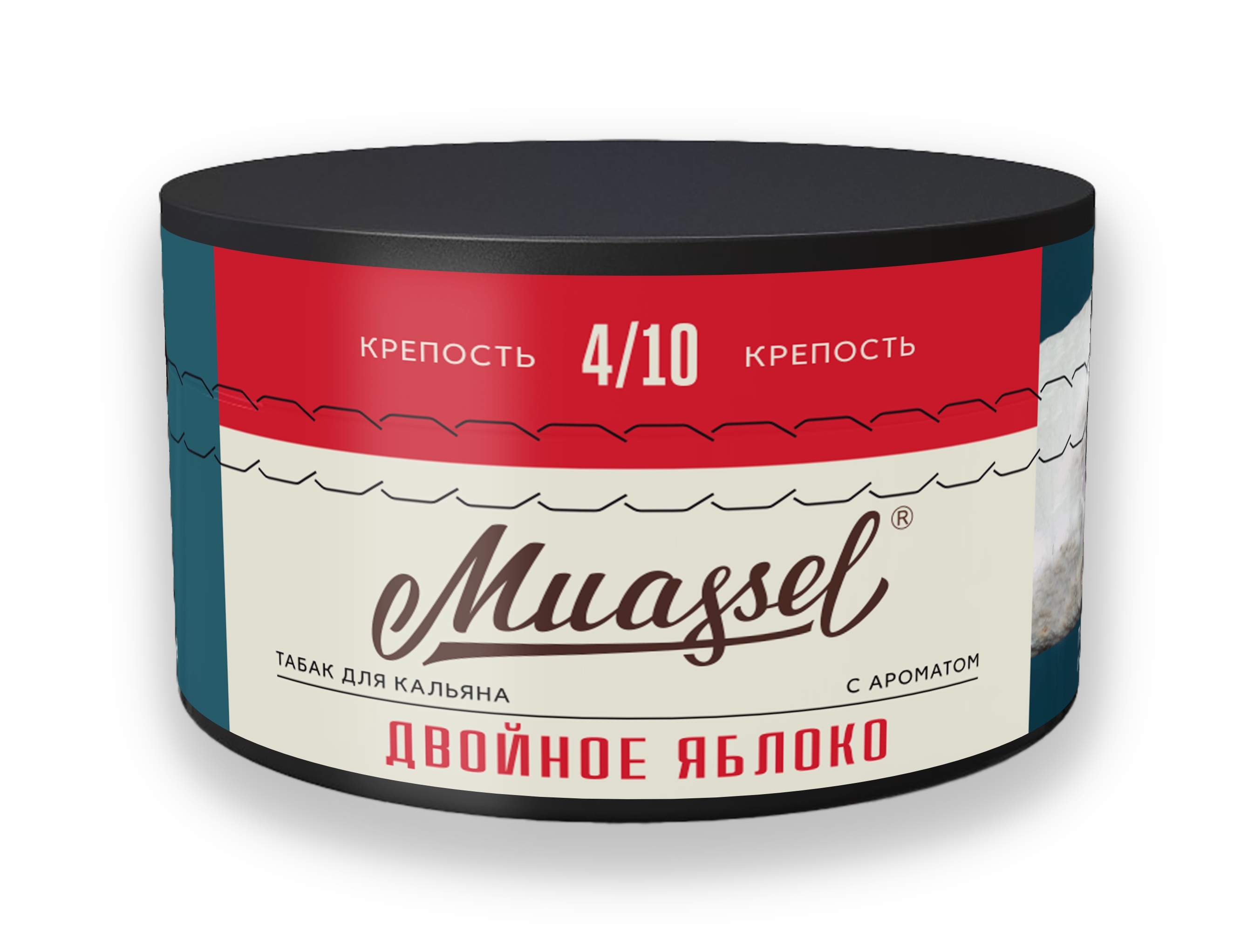 Табак для кальяна - Muassel Medium 4/10 - ДВОЙНОЕ ЯБЛОКО ( с ароматом яблоко ) - 200 г
