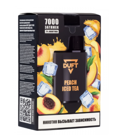 ЭСДН - DUFT 7000 - Peach Iced Tea ( с ароматом персиковый чай ) ЧЗ