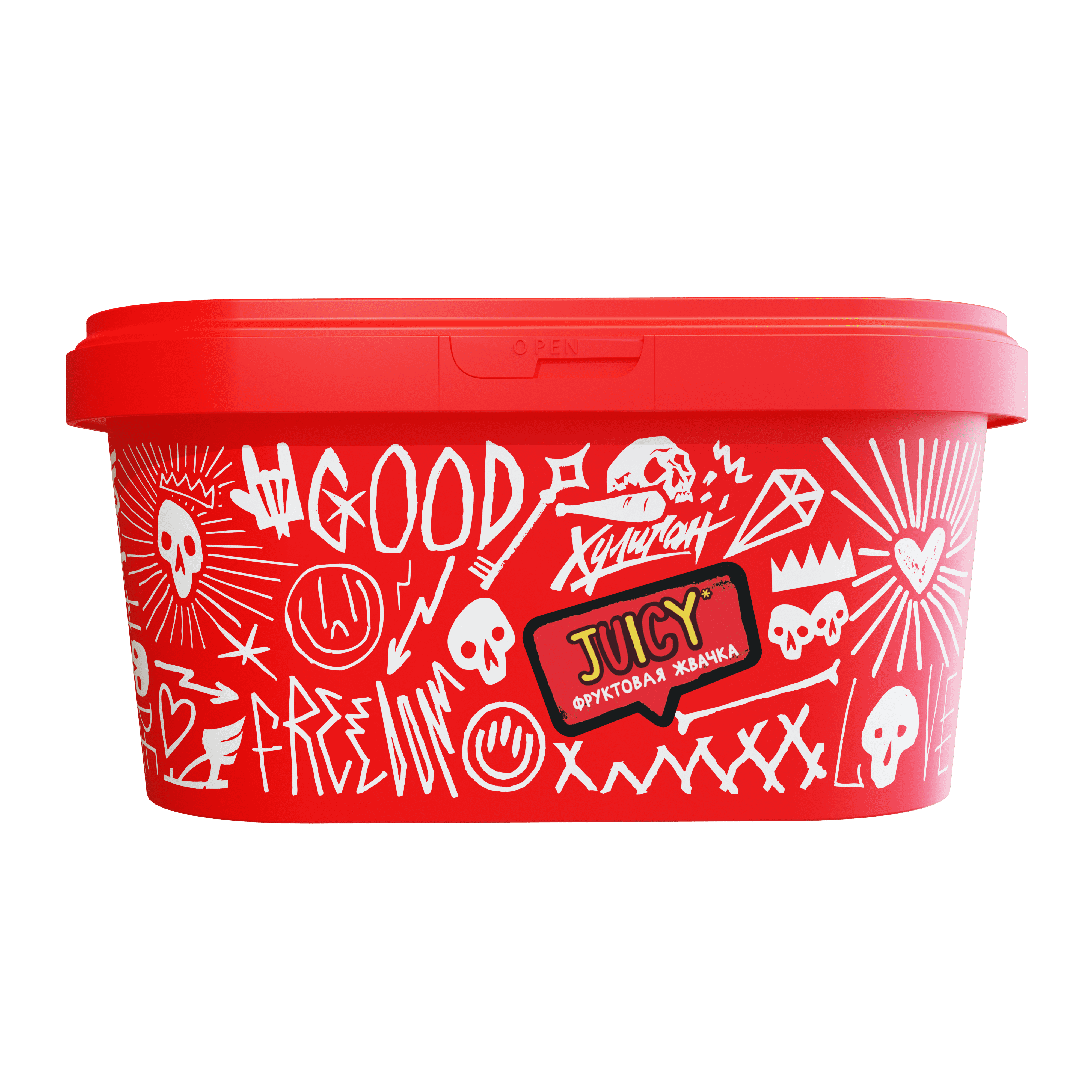 Табак для кальяна - Хулиган - JUICY ( с ароматом фруктовая жвачка ) - 200 г