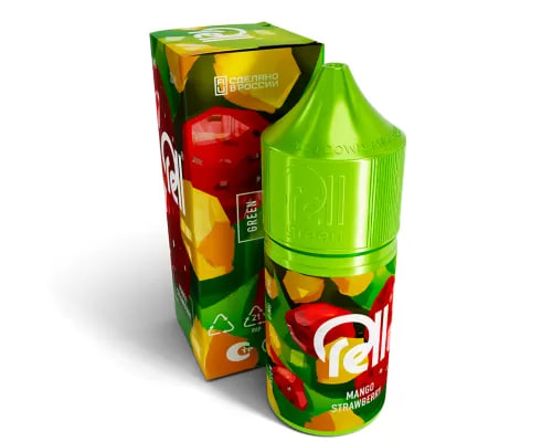 Жидкость для ЭСДН RELL GREEN - Mango Strawberry ( с ароматом манго-клубника ) - 10 мл / 18 мг/см3