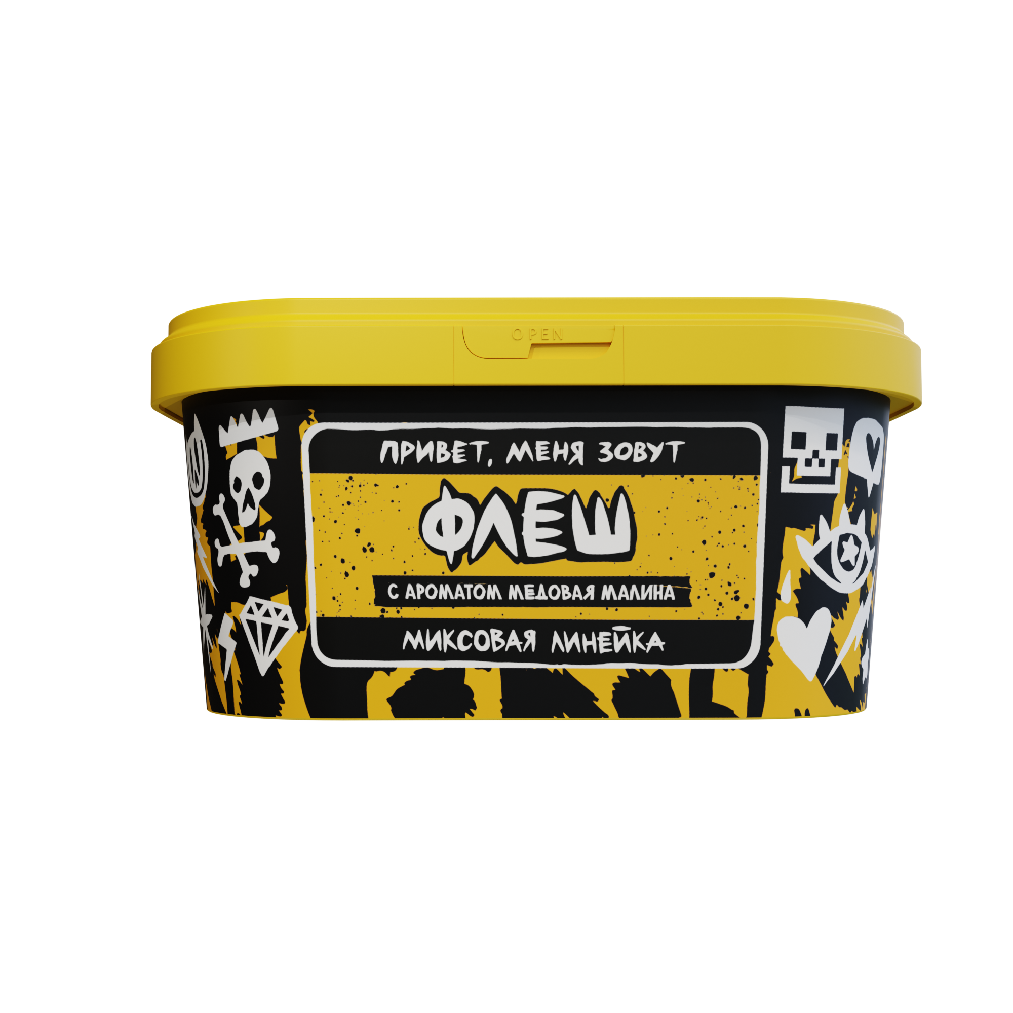 Табак для кальяна - Хулиган поп - ФЛЕШ ( с ароматом медовая малина ) - 200 г