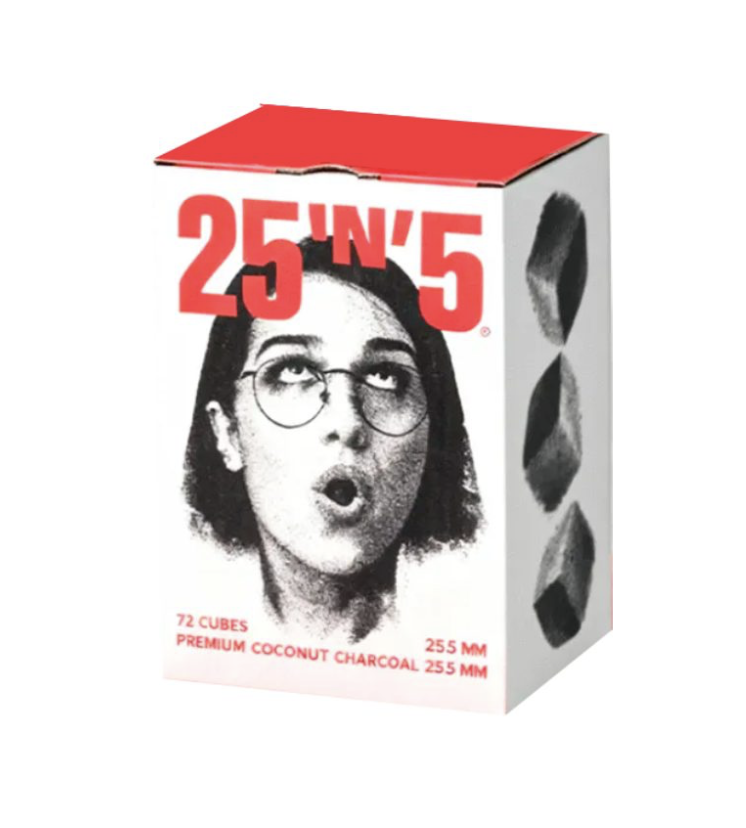 Уголь - 25n5 - 25 мм - 1 кг ( 10 кг в коробке )