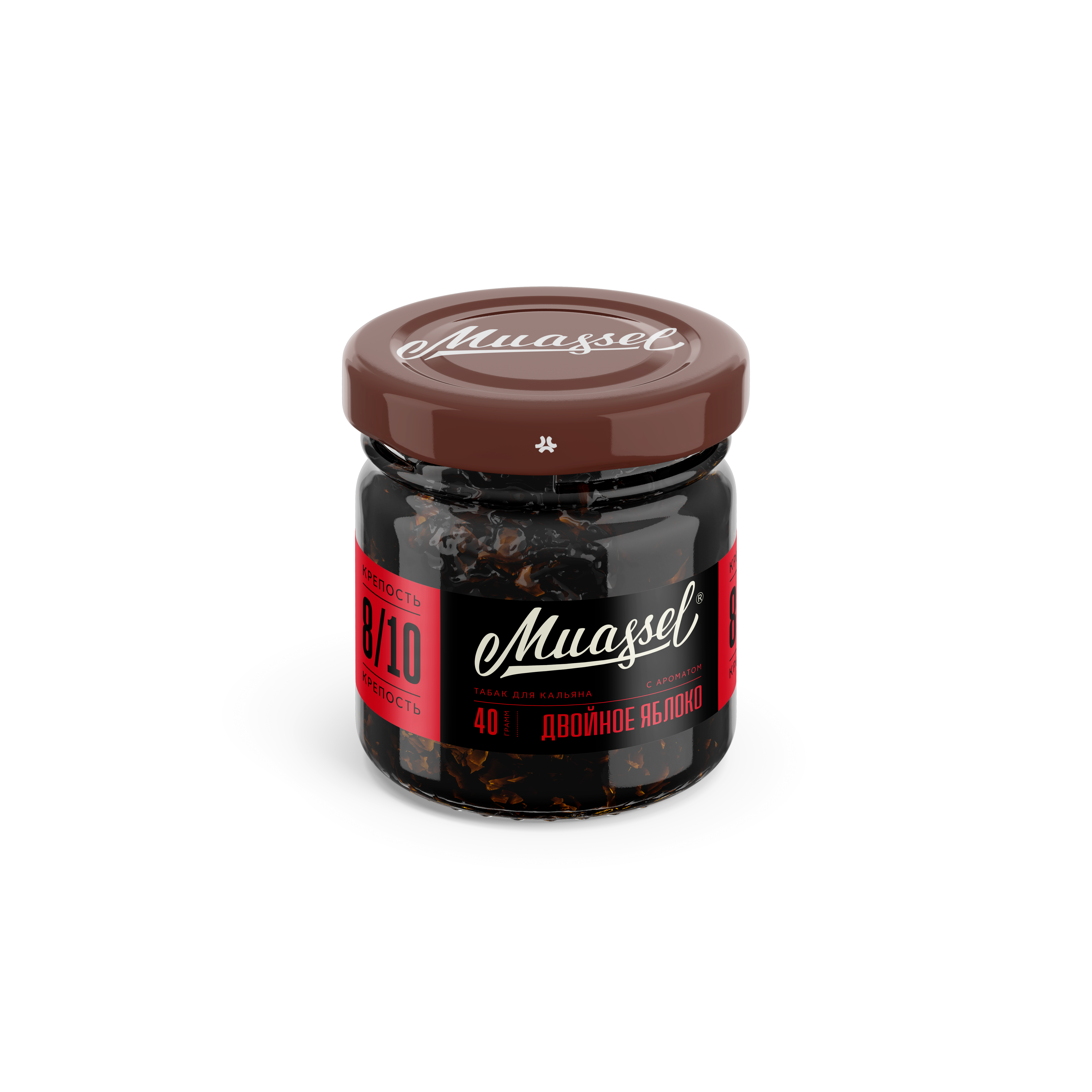 Табак для кальяна - Muassel extra strong 8/10 - Двойное яблоко ( с ароматом яблоко ) - 40 г