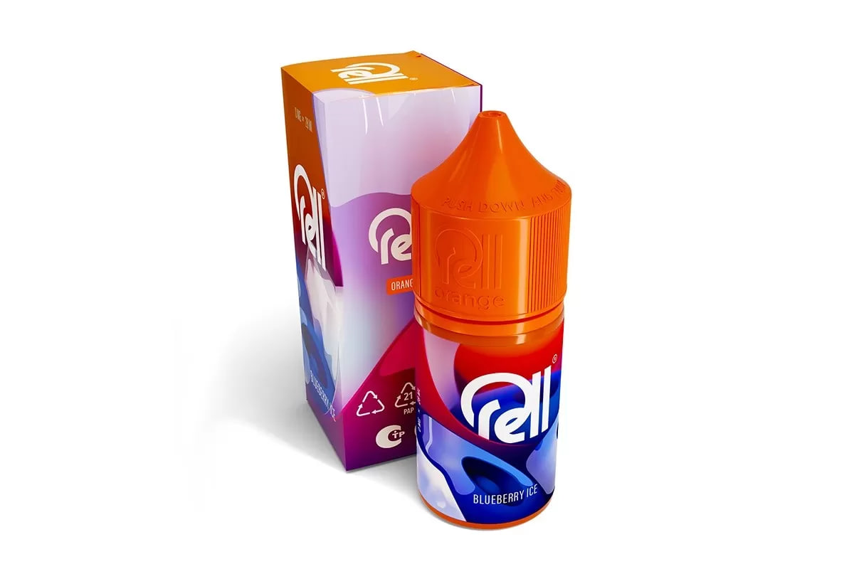 Жидкость для ЭСДН RELL ORANGE - Blueberry Ice ( с ароматом черника со льдом ) - 10 мл / 18 мг/см3
