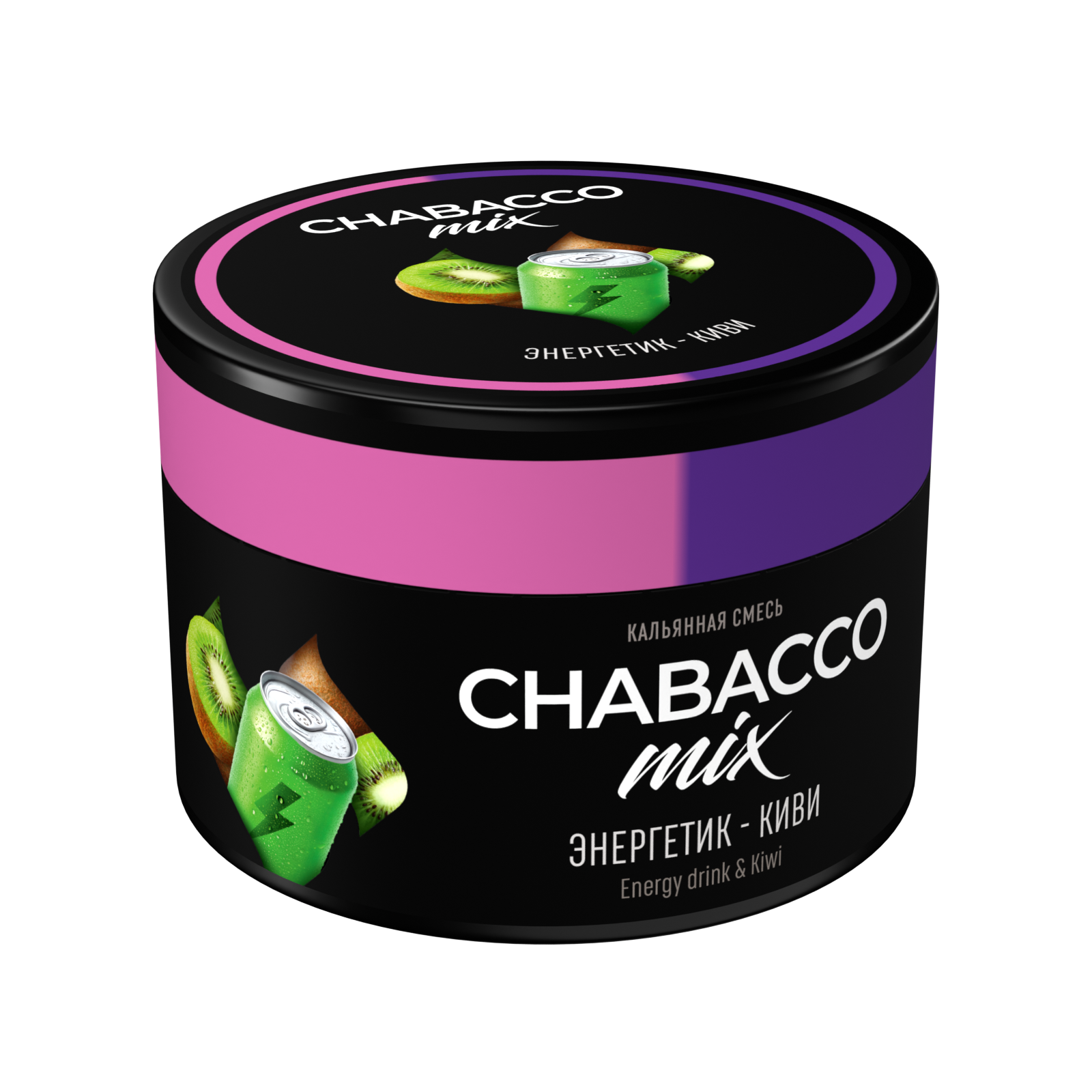 Бестабачная смесь для кальяна - Chabacco Mix - Energy Drink & Kiwi ( с ароматом энергетик киви ) - 40 г