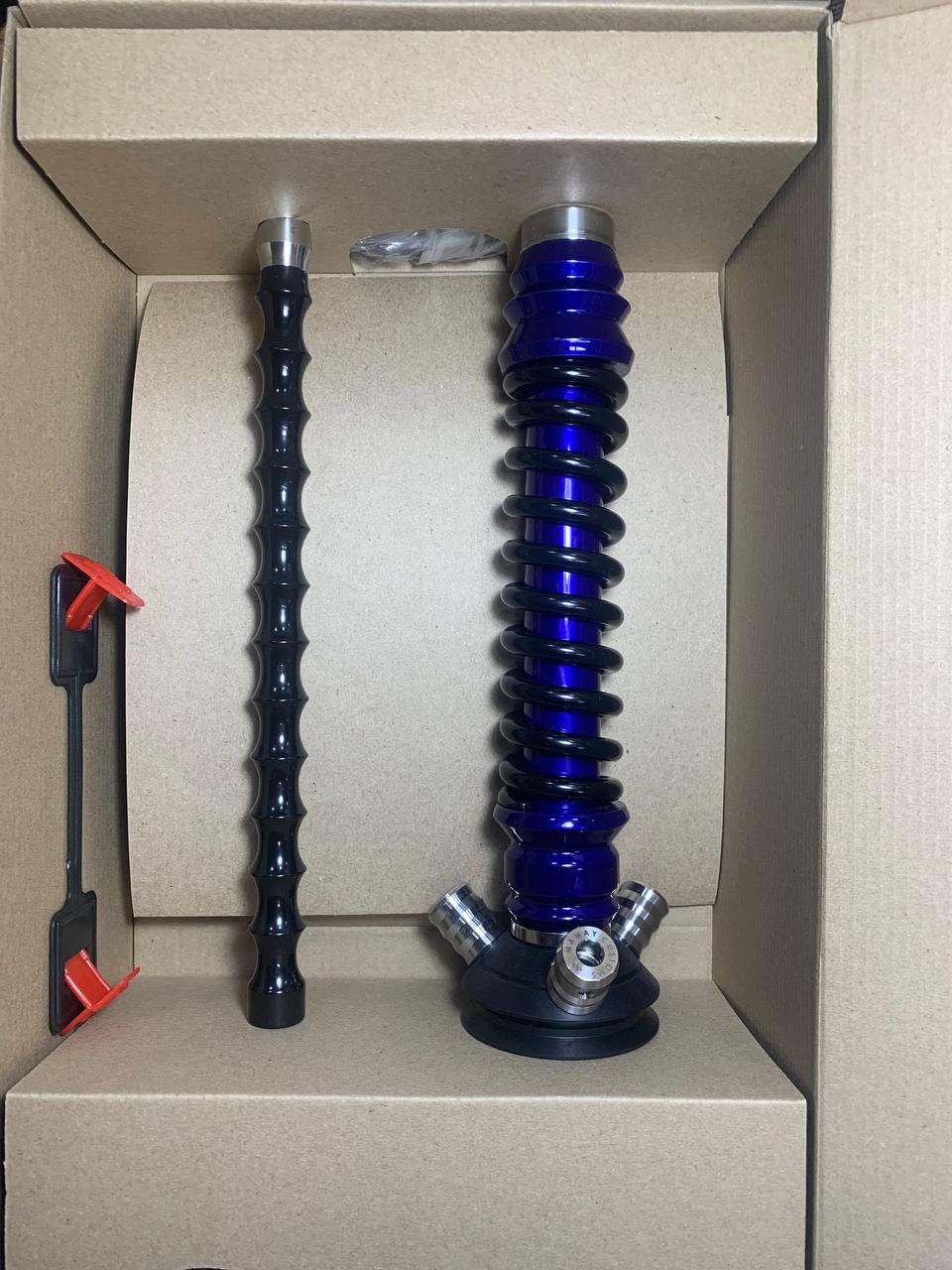 Кальян - Mamay - Coilovers Mini - ( Синий лак шахта - черная спираль )