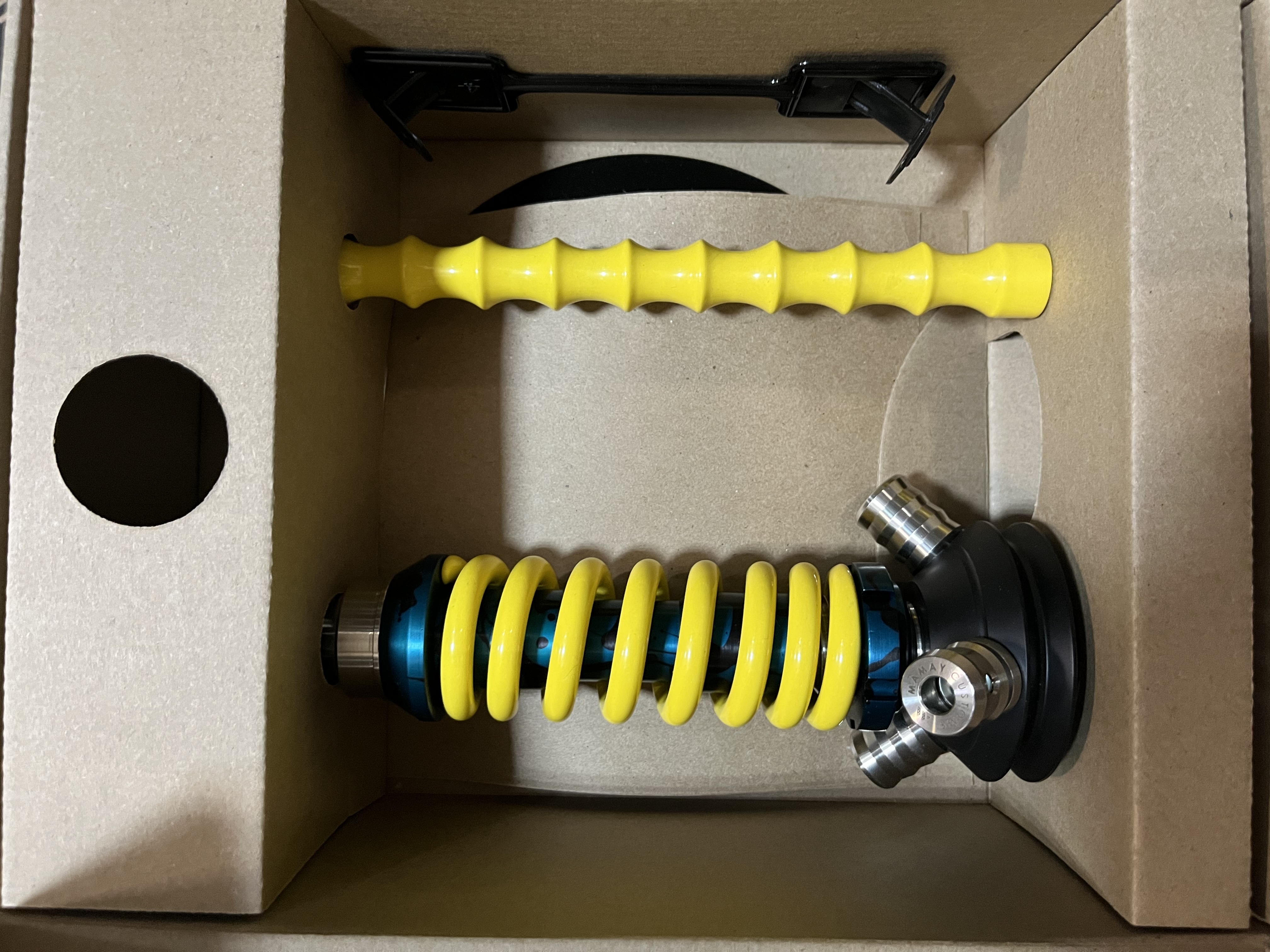 Кальян - Mamay - Coilovers Micro - ( Бирюзовая сплеш шахта - желтая спираль )