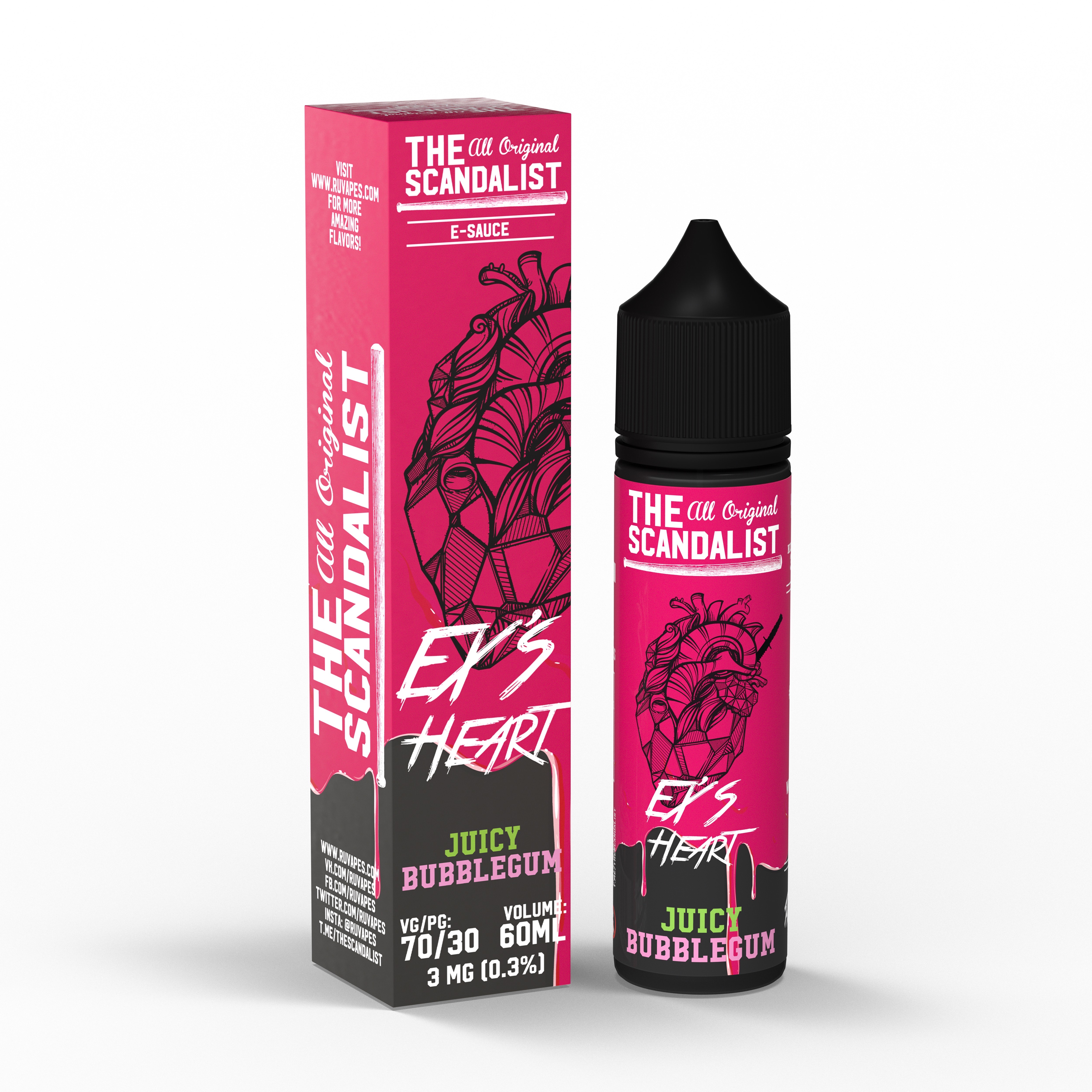 Жидкость - The Scandalist - 3 mg - Ex's Heart - 60 ml