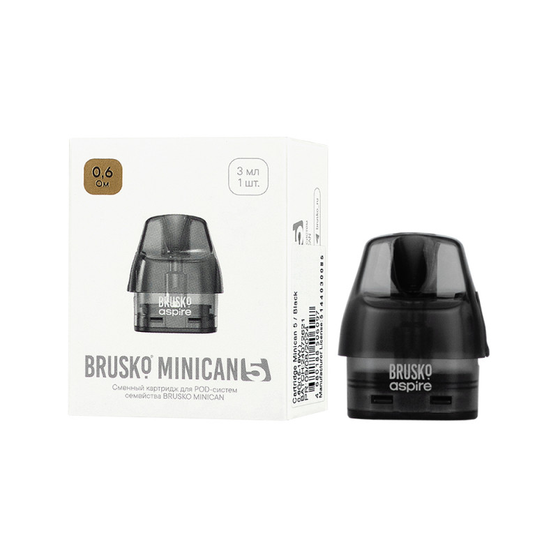 Картридж Brusko - Minican 5 / 3ml / 0.8 ohm - 1 шт (зеленый)