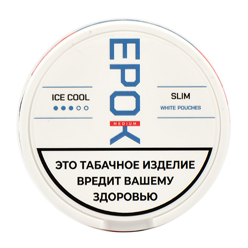 Жевательный табак - EPOK - Slim Medium - Ice Cool - 8 г ( белые пакеты )