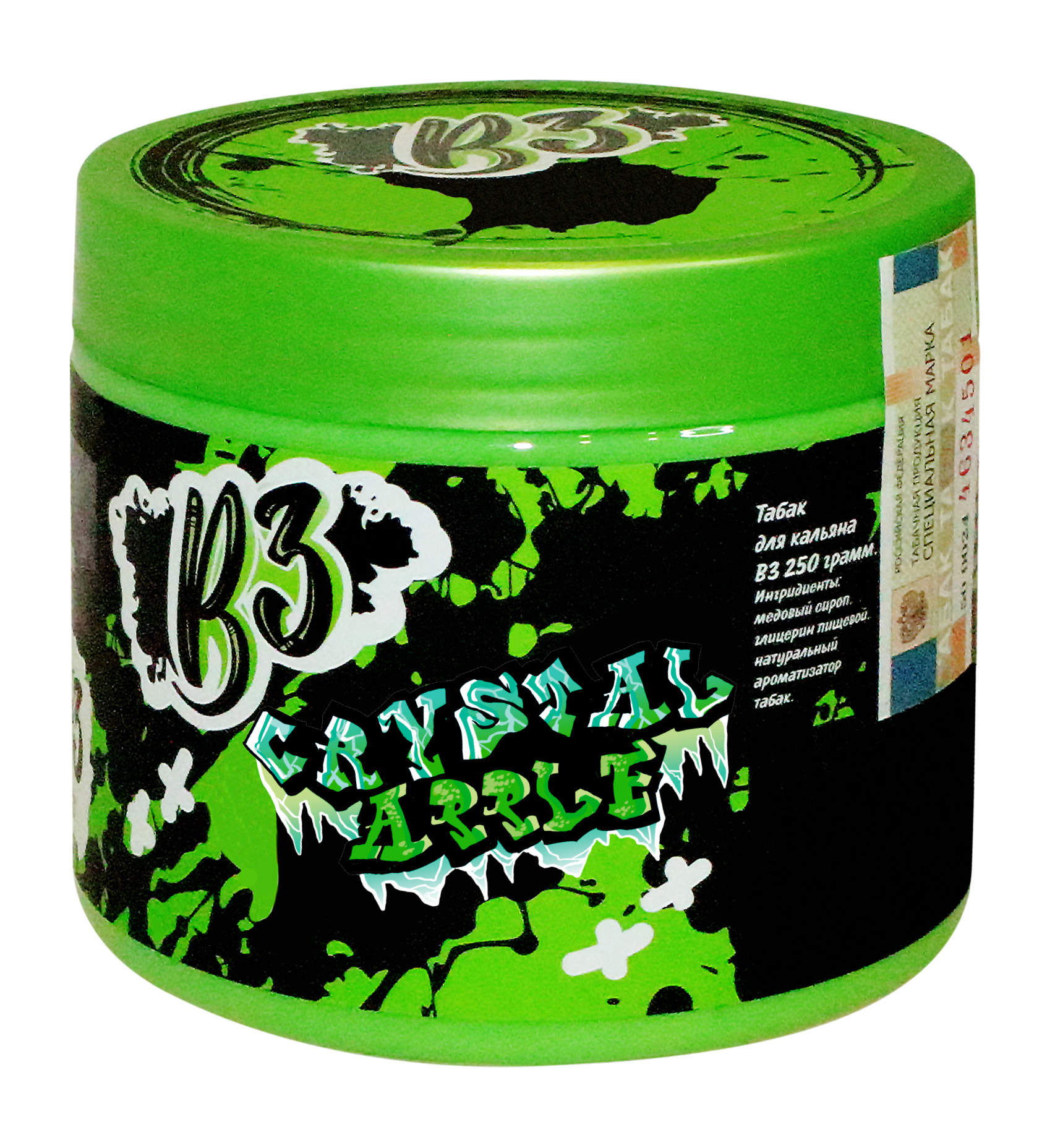 Табак для кальяна - B3 - Crystal Apple ( с ароматом яблоко с ментолом ) - 250 г