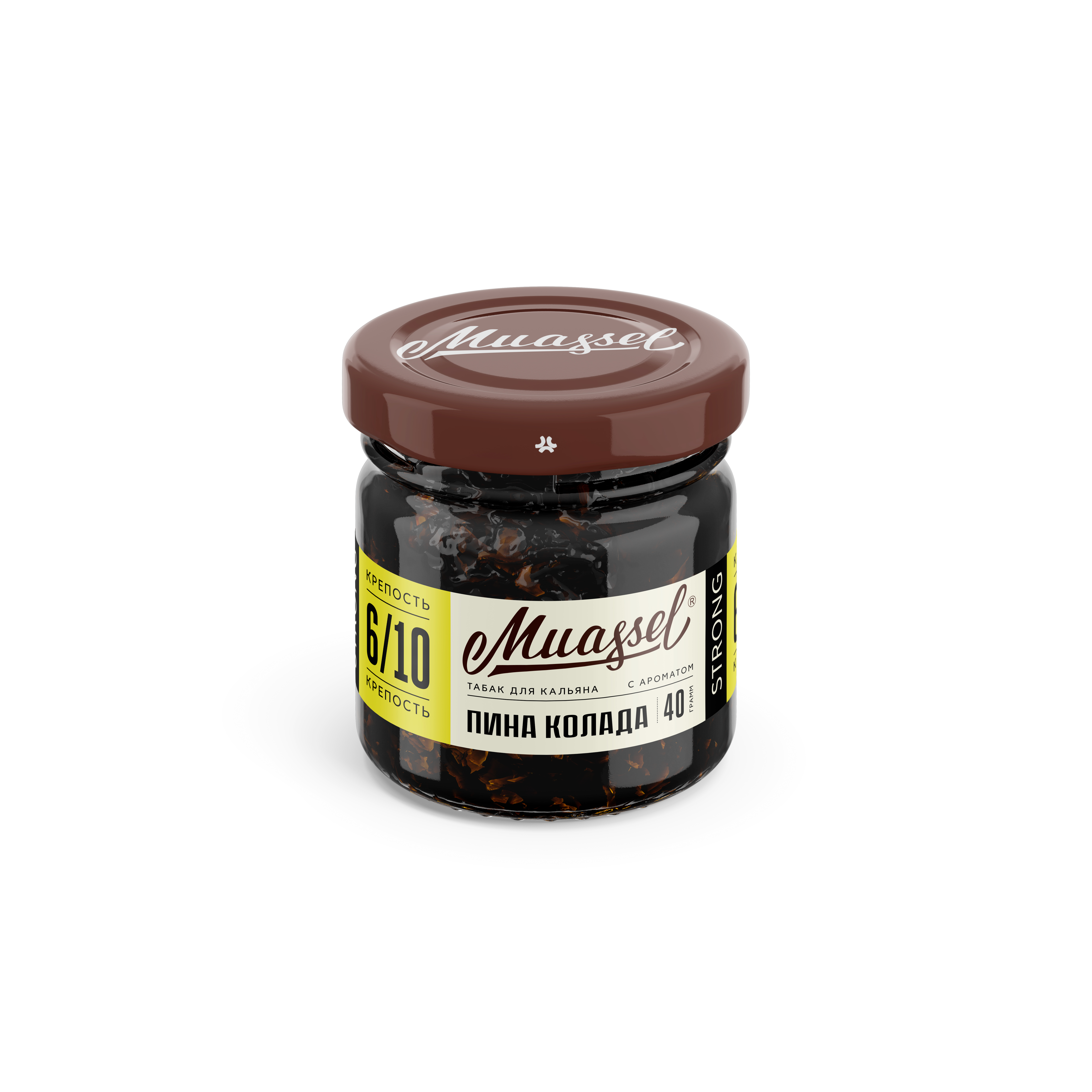 Табак для кальяна - Muassel strong 6/10 - Пина колада ( с ароматом ананас, кокос ) - 40 г