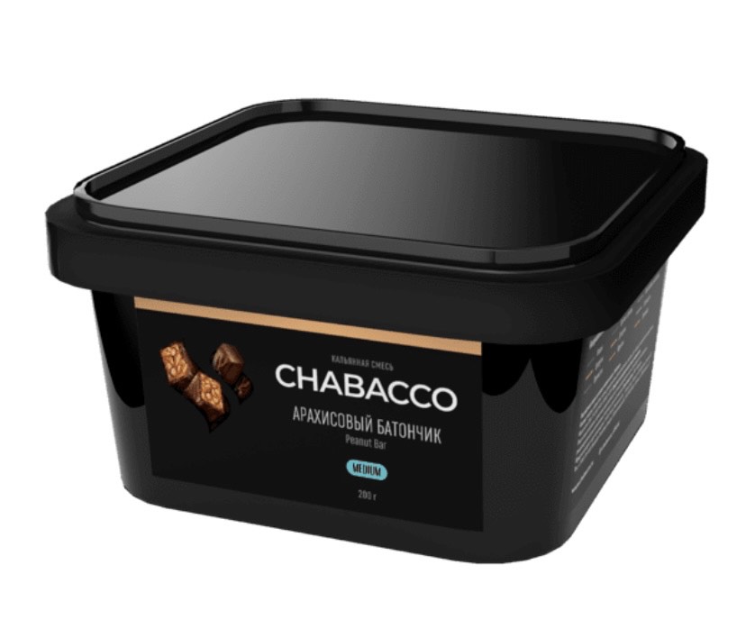 Бестабачная смесь для кальяна - Chabacco - Medium - PEANUT BAR ( с ароматом Арахисовый батончик ) - 200 г