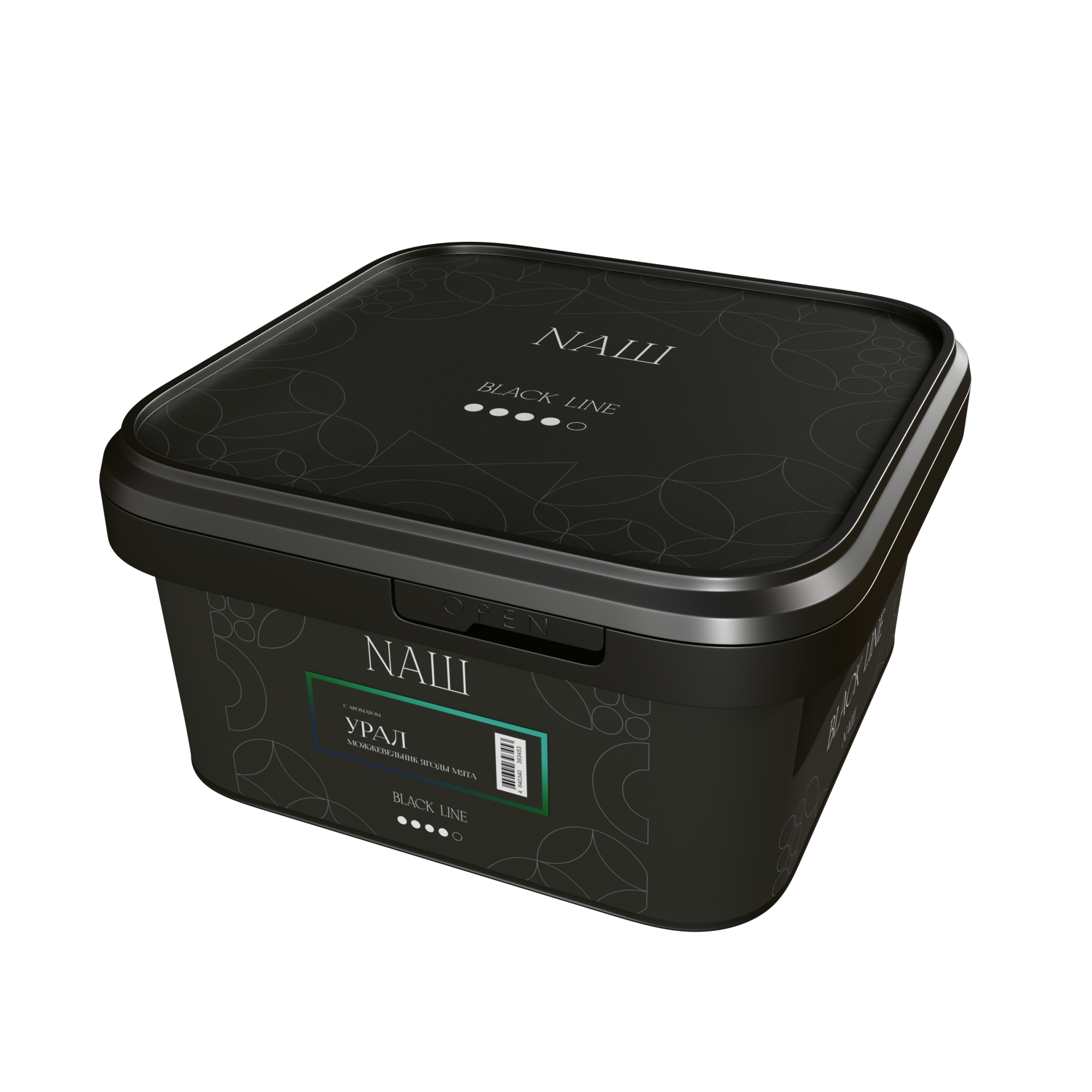 Табак для кальяна - Nаш Black - УРАЛ ( с ароматом можжевельник ягоды мята ) - 200 г