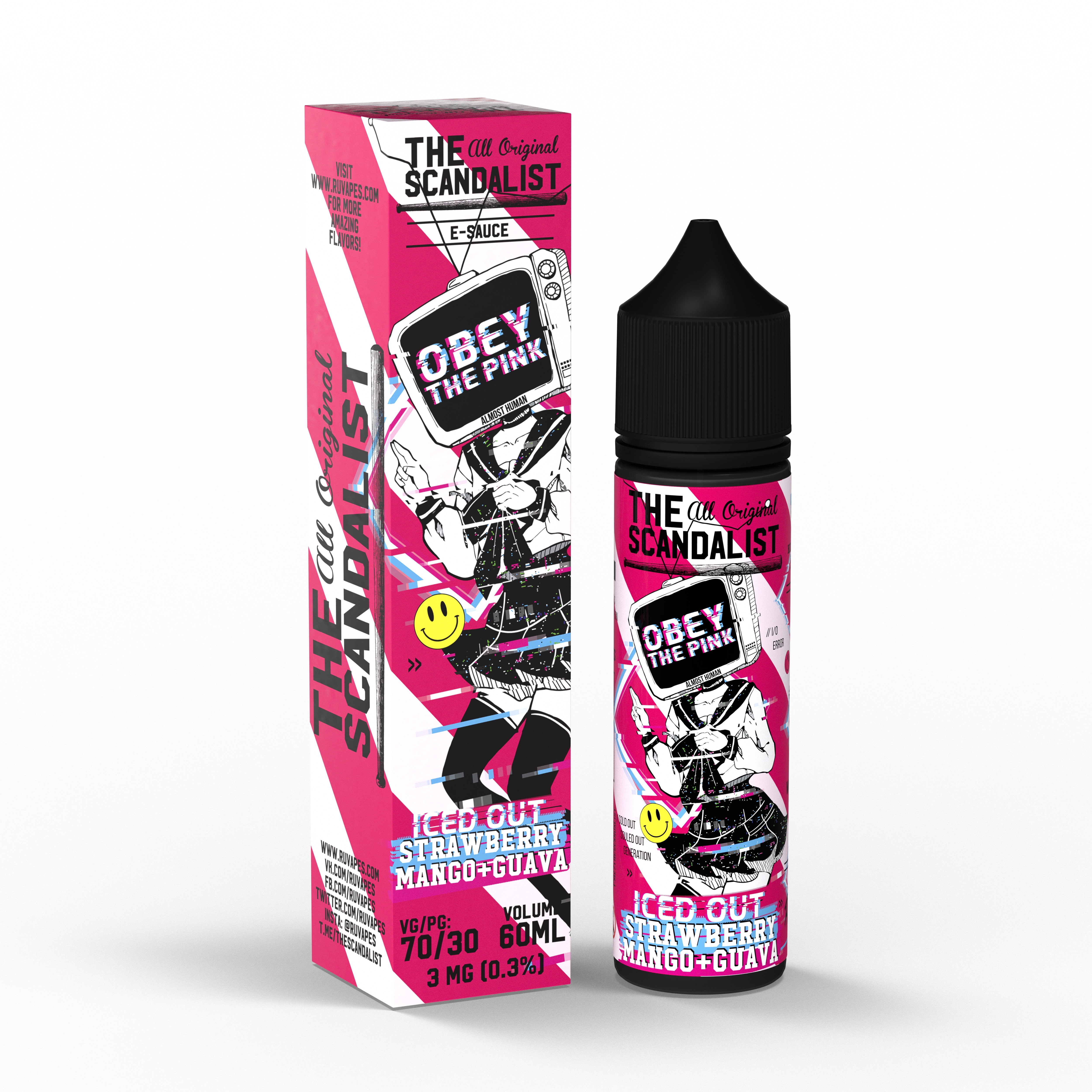 Жидкость - The Scandalist - 3 mg - Obey The Pink - 60 ml