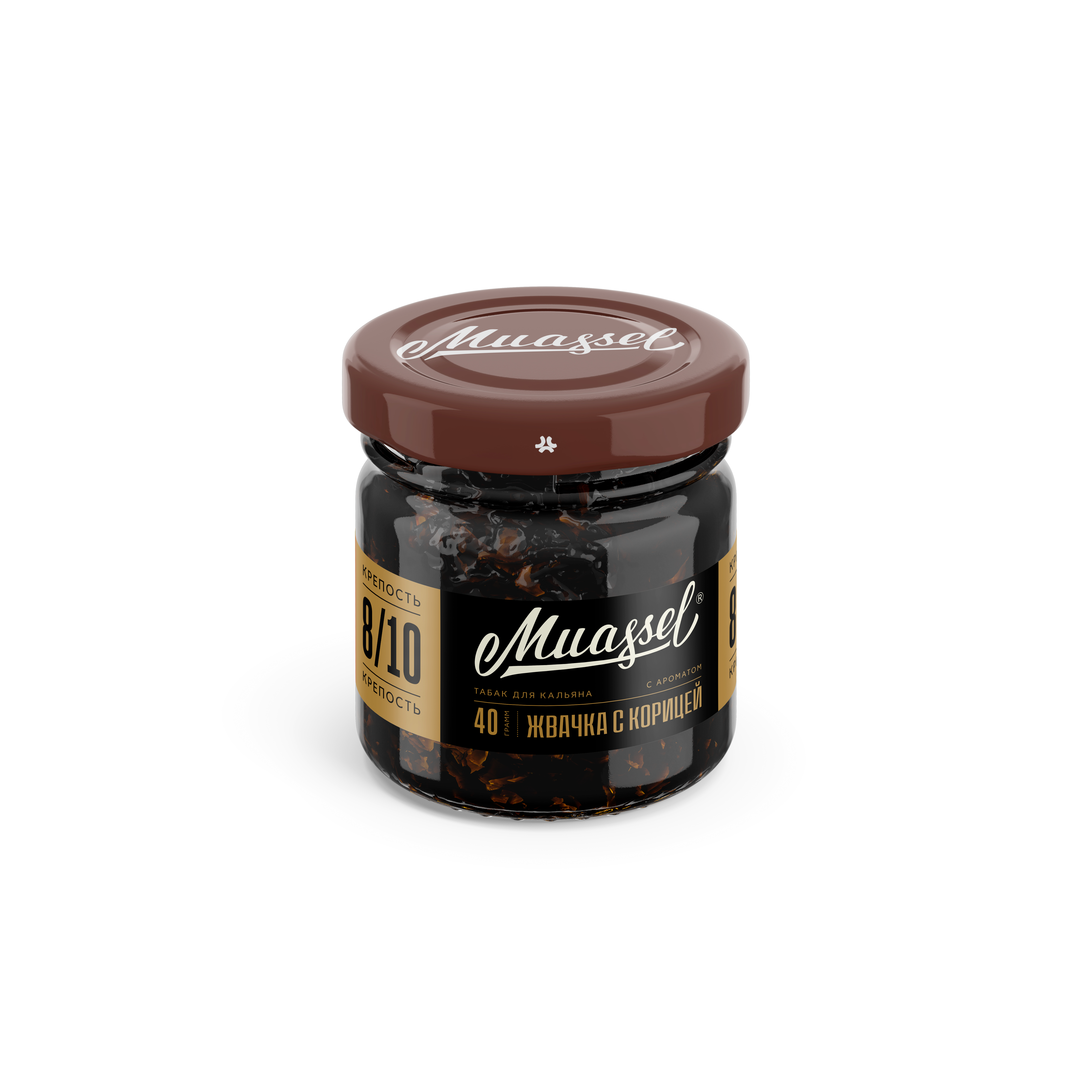 Табак для кальяна - Muassel extra strong 8/10 - Жвачка с корицей ( с ароматом жвачка с корицей ) - 40 г