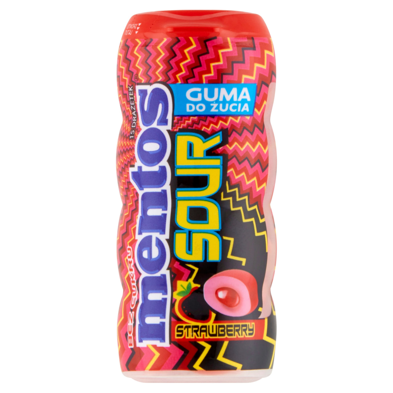 Жевательная резинка - Mentos - Sour Strawberry - 30 г