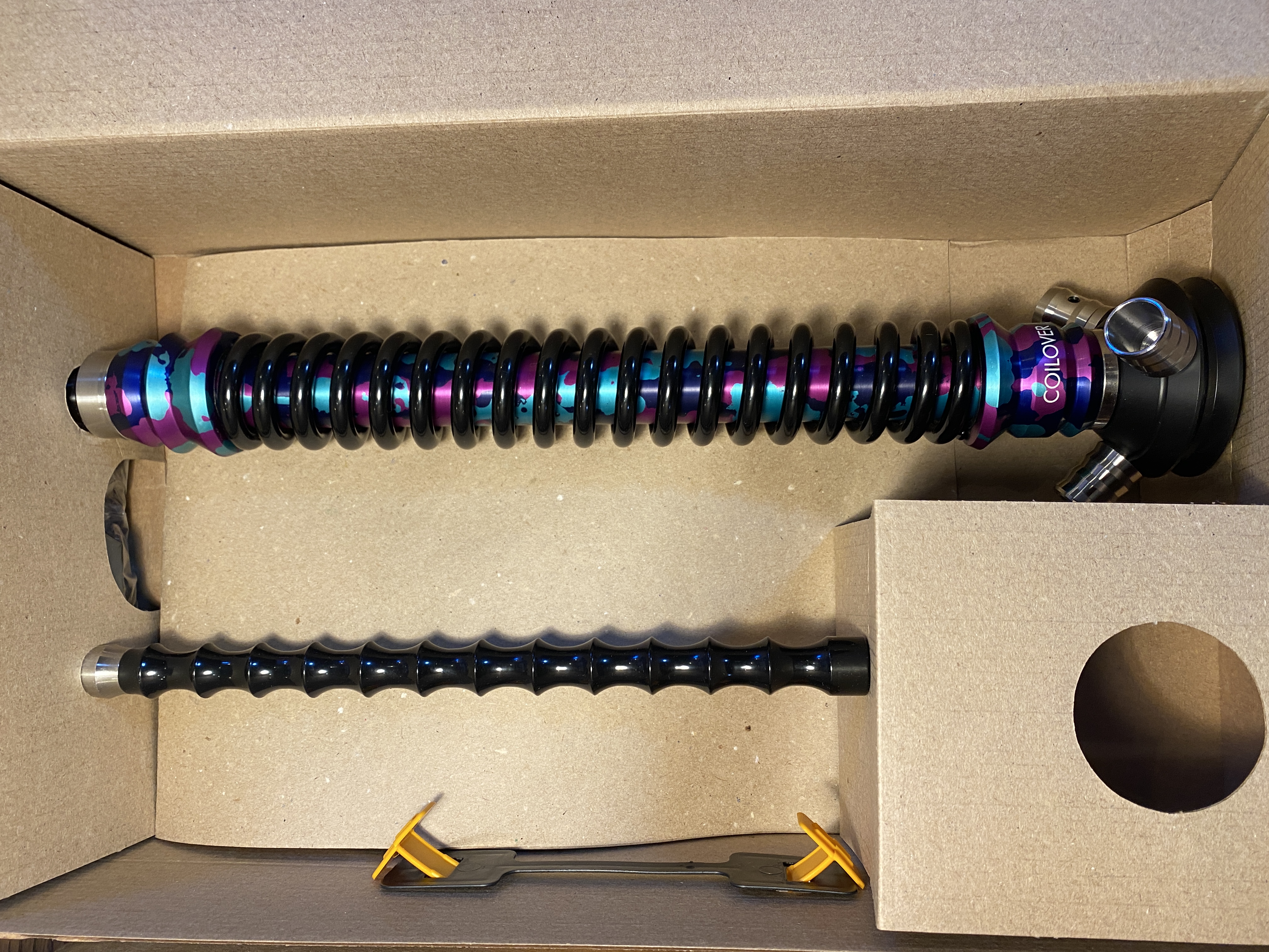 Кальян - Mamay - Coilovers - ( Фиолет - Мята Анодирование - Черная шахта )