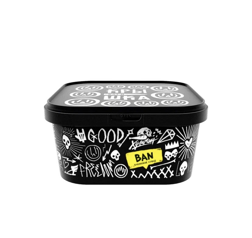 Табак для кальяна - Хулиган - BAN ( с ароматом банановое суфле ) - 200 г