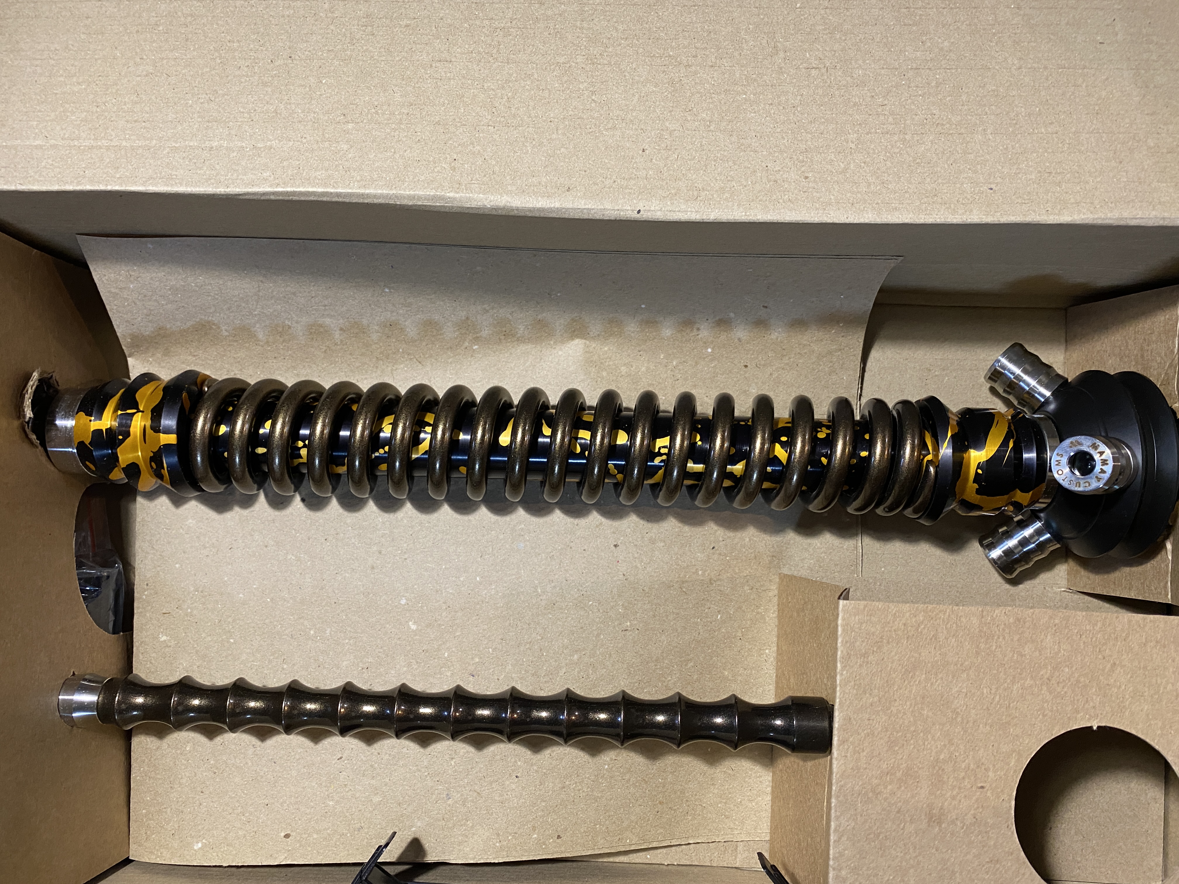 Кальян - Mamay - Coilovers - ( Черно - Золотой Анодирование Бронза )