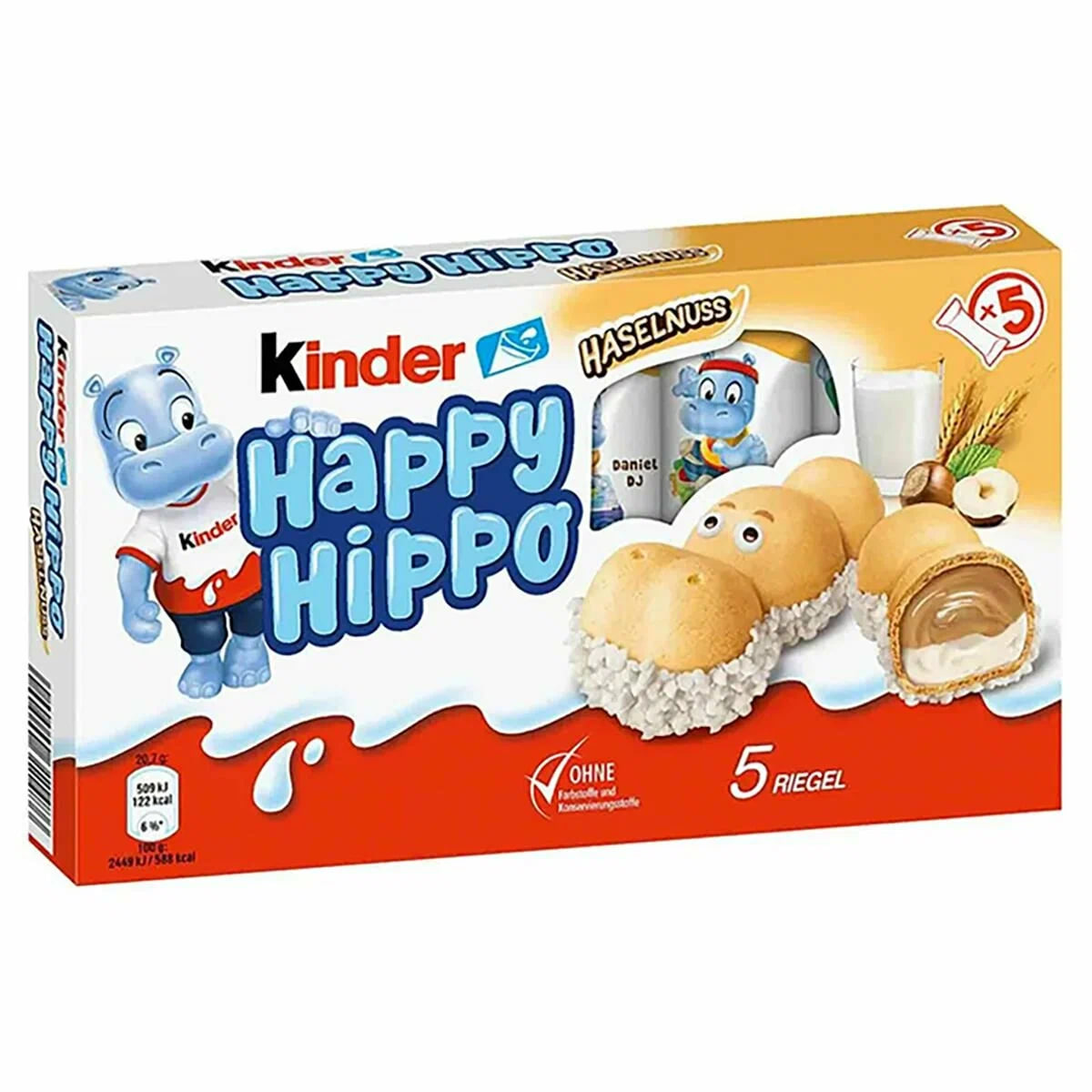Печенье Kinder - Happy Hippo Cacao - 103,5 гр (пачка)