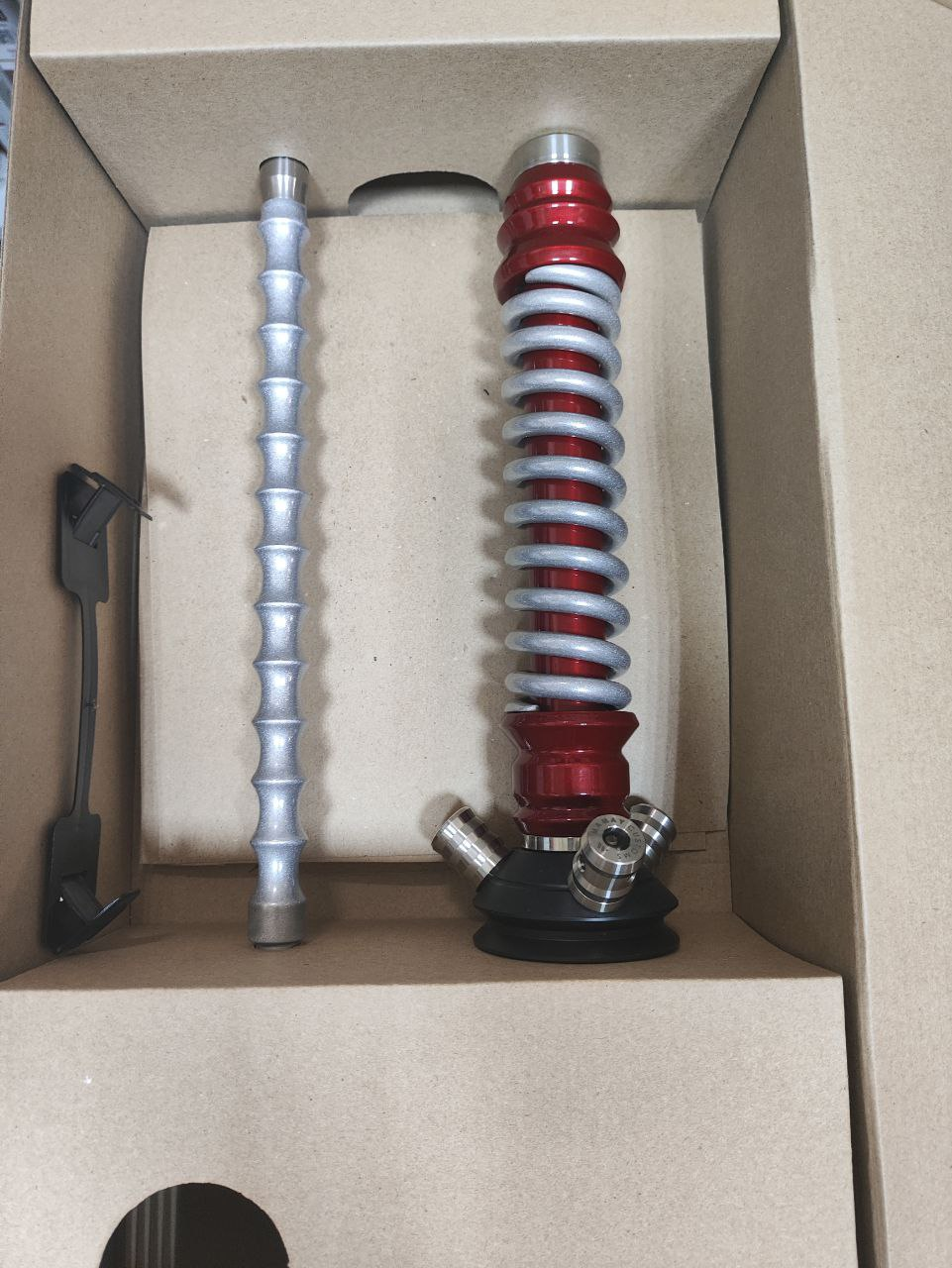 Кальян - Mamay - Coilovers Mini - ( Красный лак шахта - хром спираль )