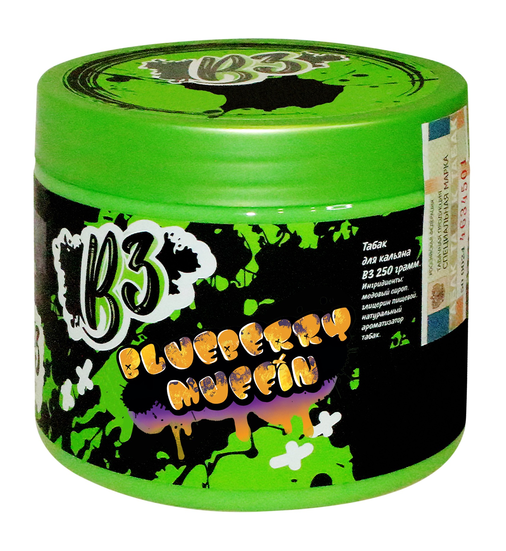 Табак для кальяна - B3  - Blueberry Muffin ( с ароматом Чернично-шоколадный маффин ) - 250 г