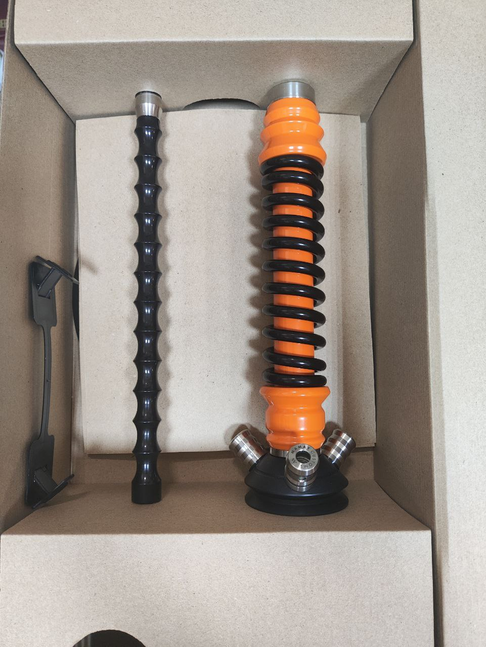 Кальян - Mamay - Coilovers Mini - ( Оранжевая шахта - черный глянец спираль ) 2.34