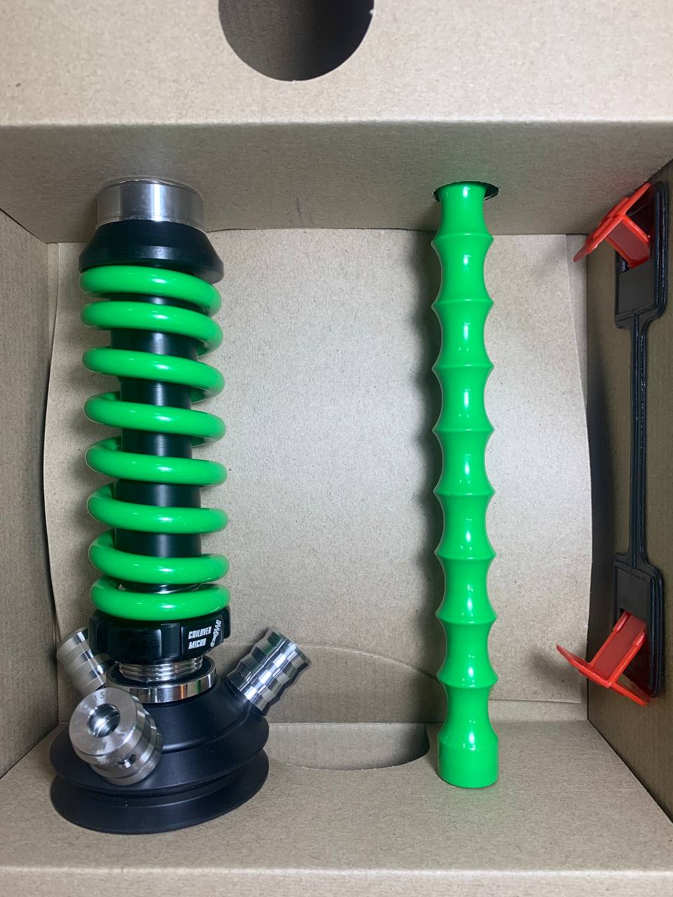 Кальян - Mamay - Coilovers Micro - ( Черная шахта - салатовая спираль )