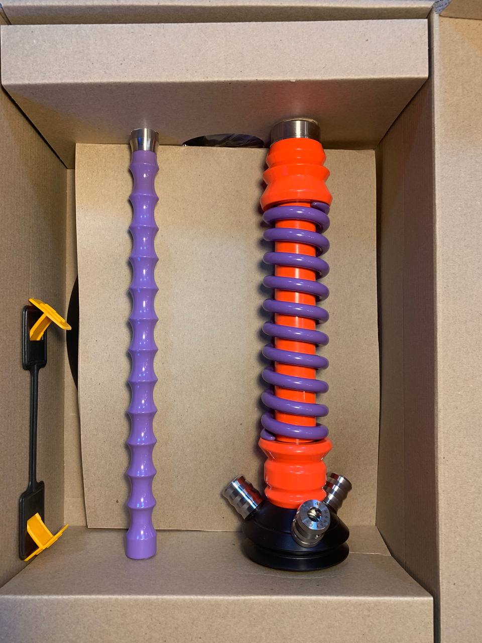 Кальян - Mamay - Coilovers Mini - ( Оранжевая флуоресцентная шахта - сиреневая спираль )