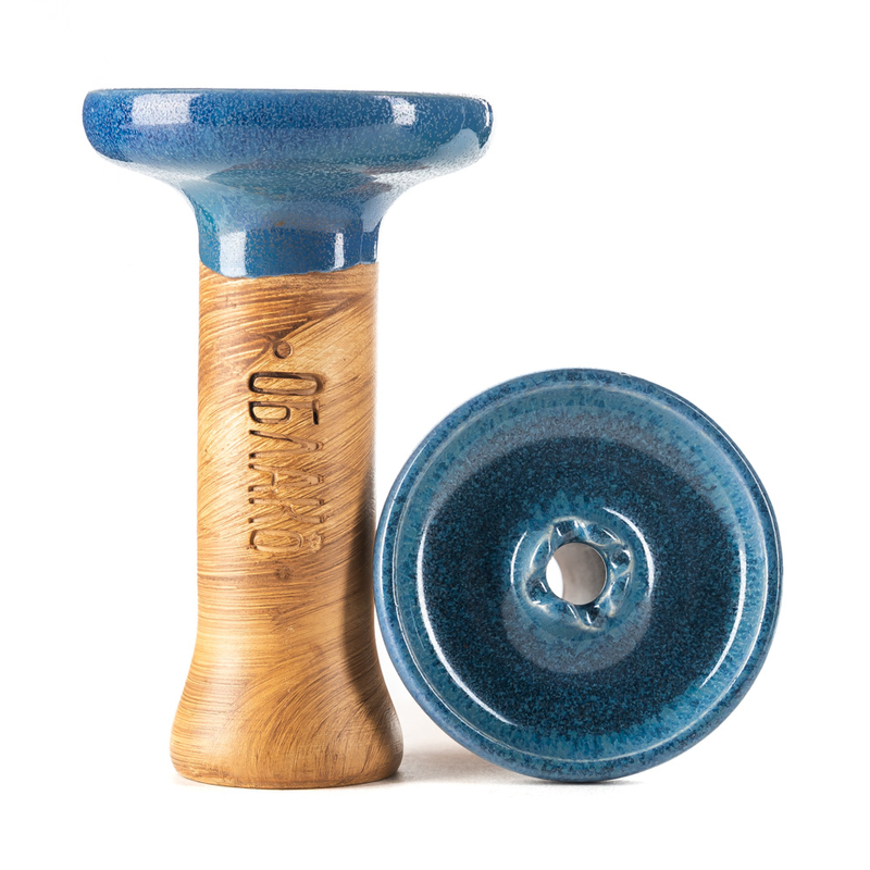 Чаша для кальяна - Облако - M - Phunnel Glaze - синий топаз ( фанэл )