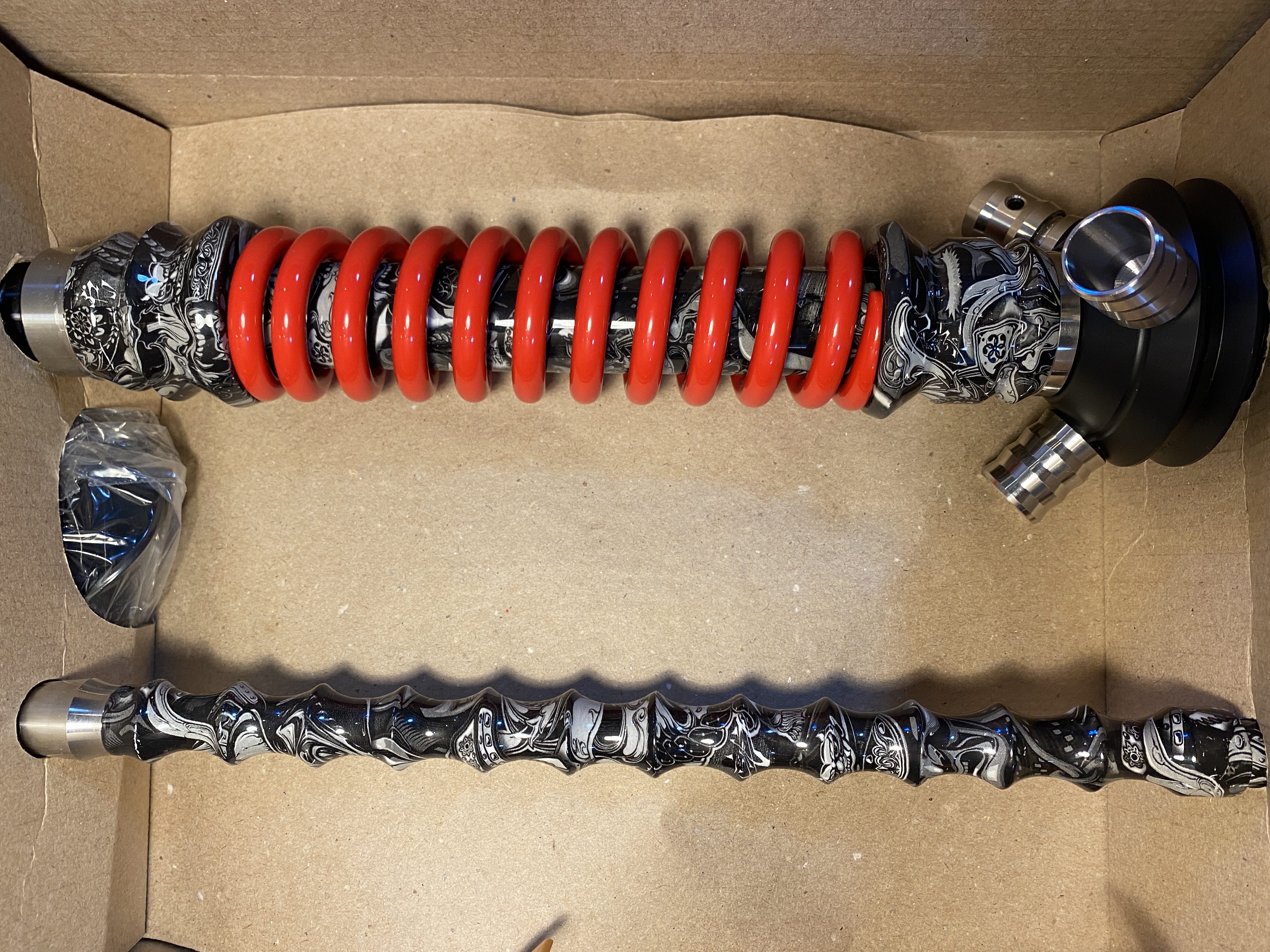 Кальян - Mamay - Coilovers Mini - ( Самурай основание - красная спираль )