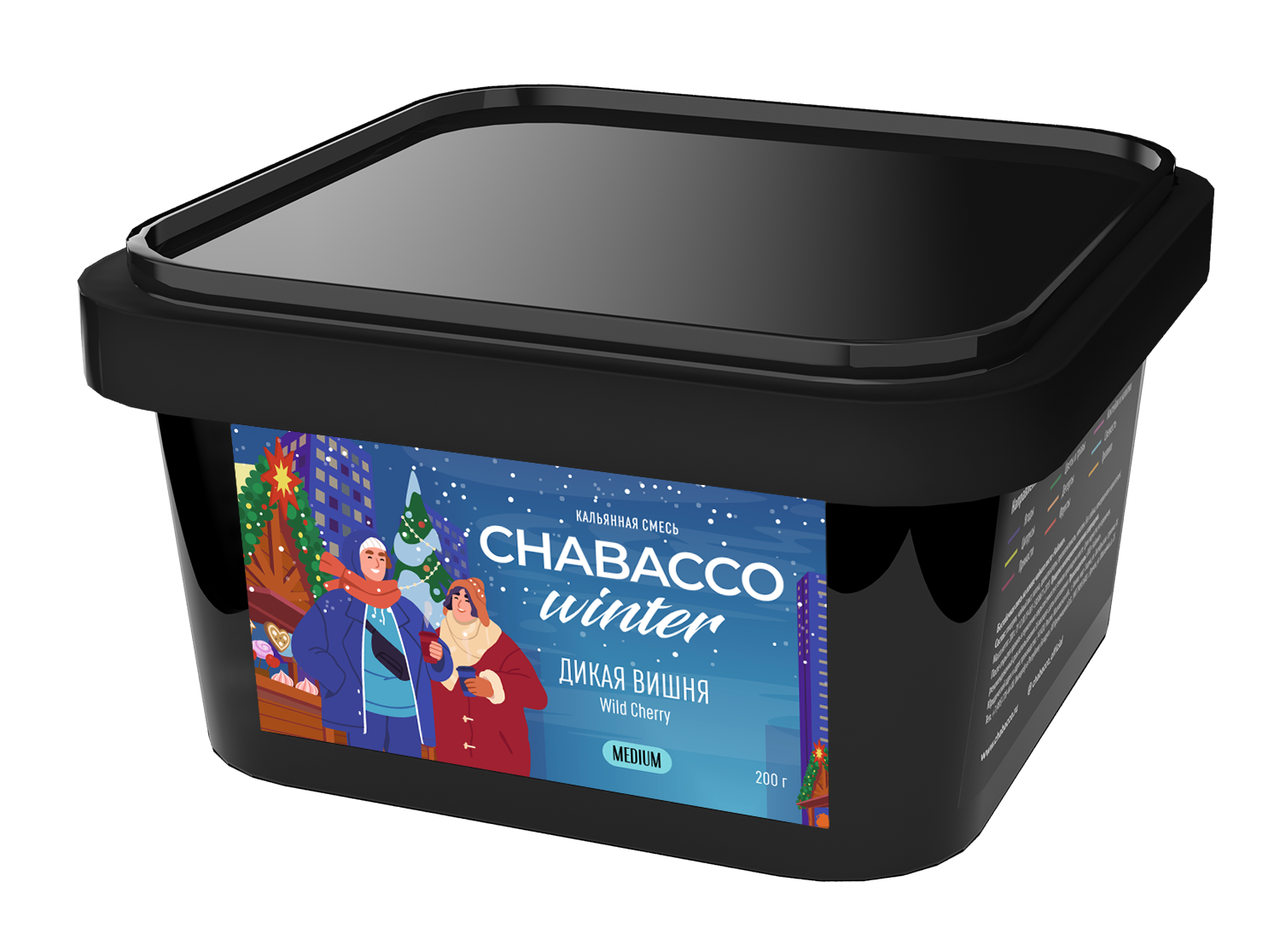 Бестабачная смесь для кальяна - Chabacco - Medium -  WILD CHERRY ( с ароматом дикая вишня ) - 200 г