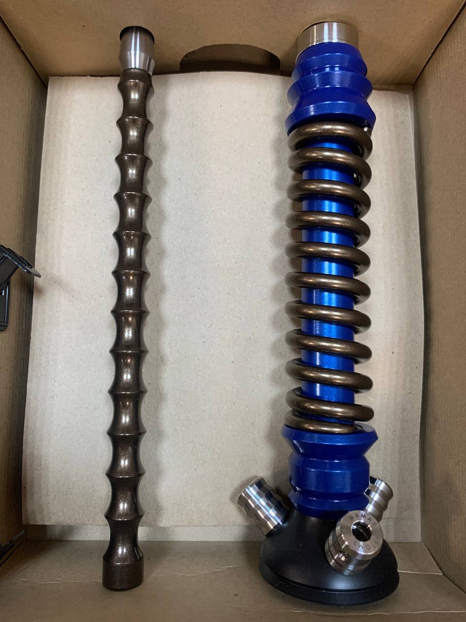 Кальян - Mamay - Coilovers Mini - ( Синяя шахта - бронза спираль ) 2.14