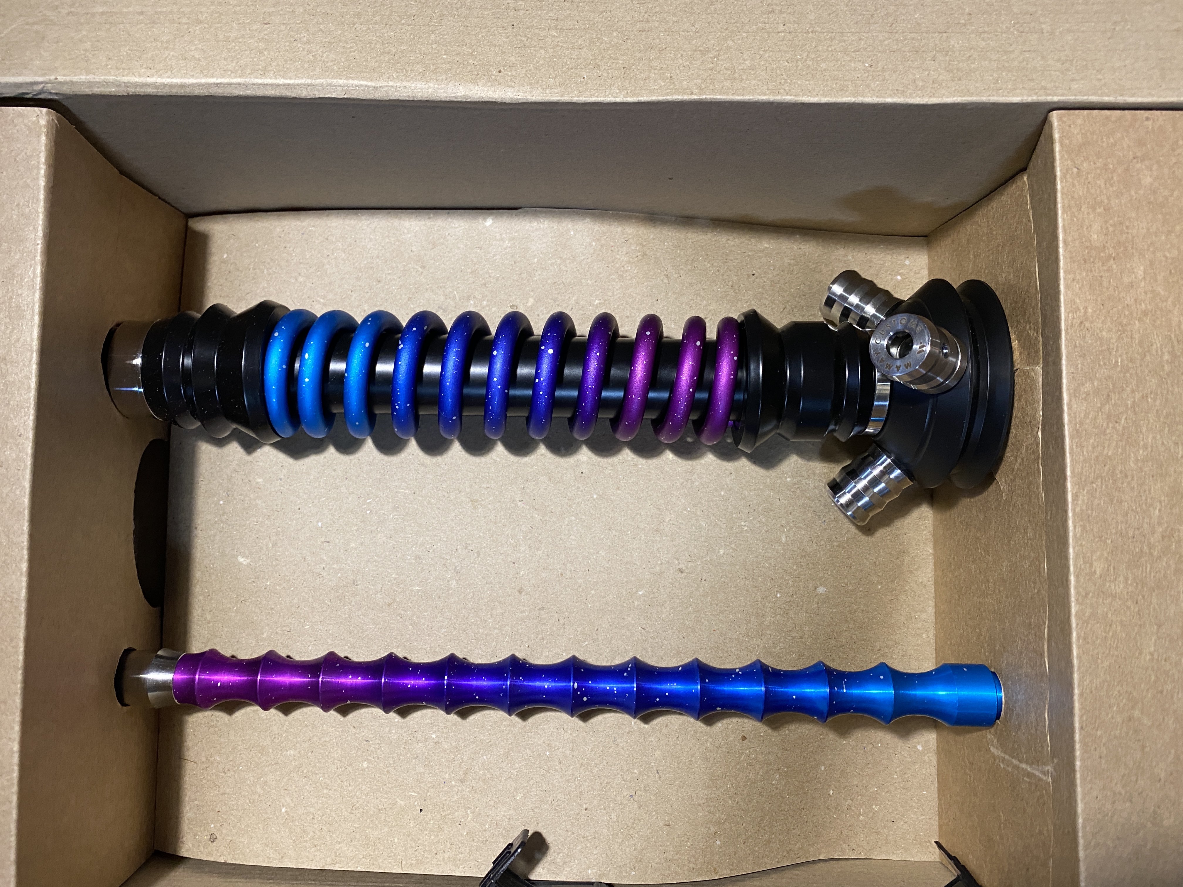 Кальян - Mamay - Coilovers Mini - ( Черная шахта - Space спираль анодирование )